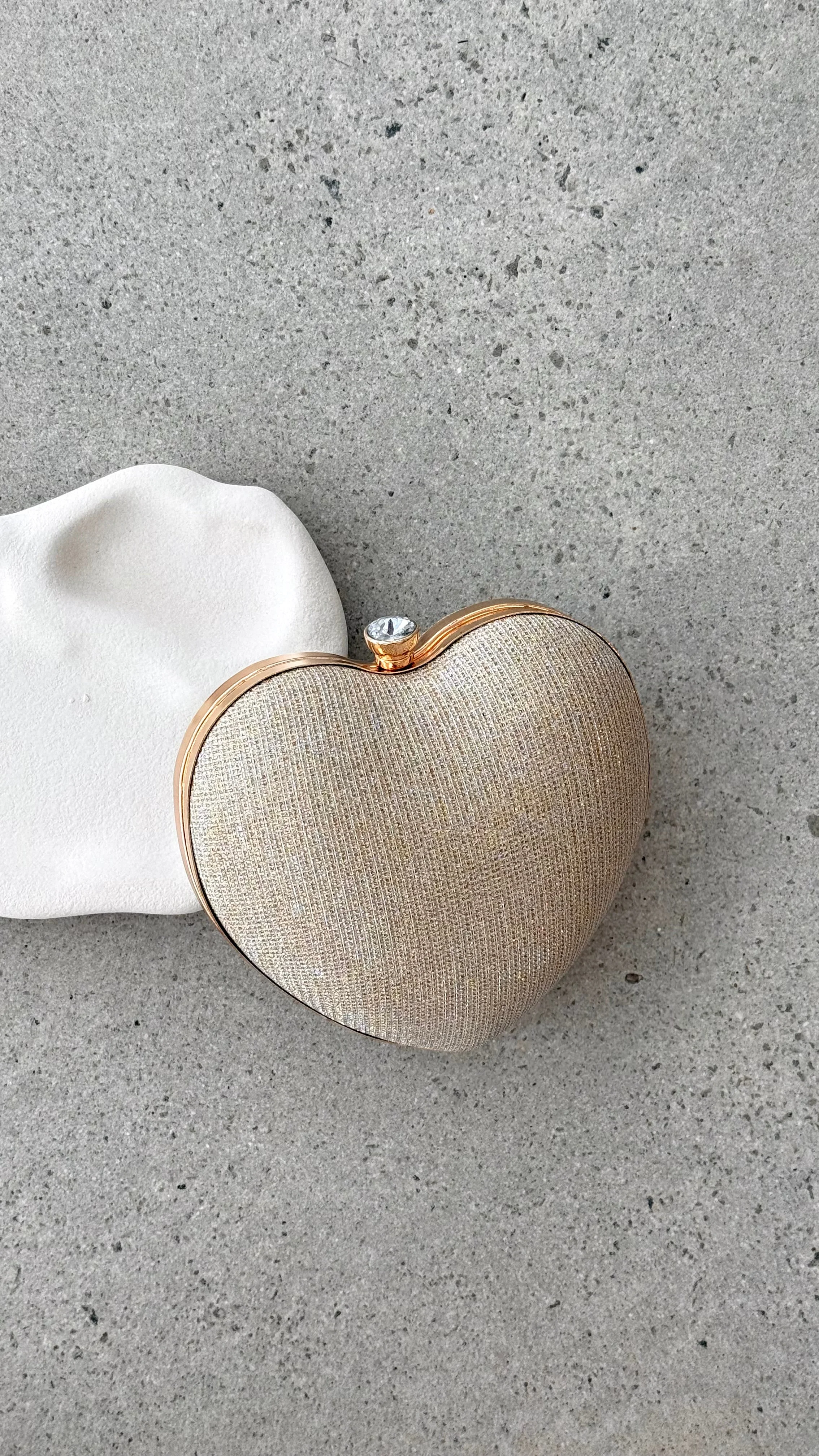 Zana Heart Bag - Gold