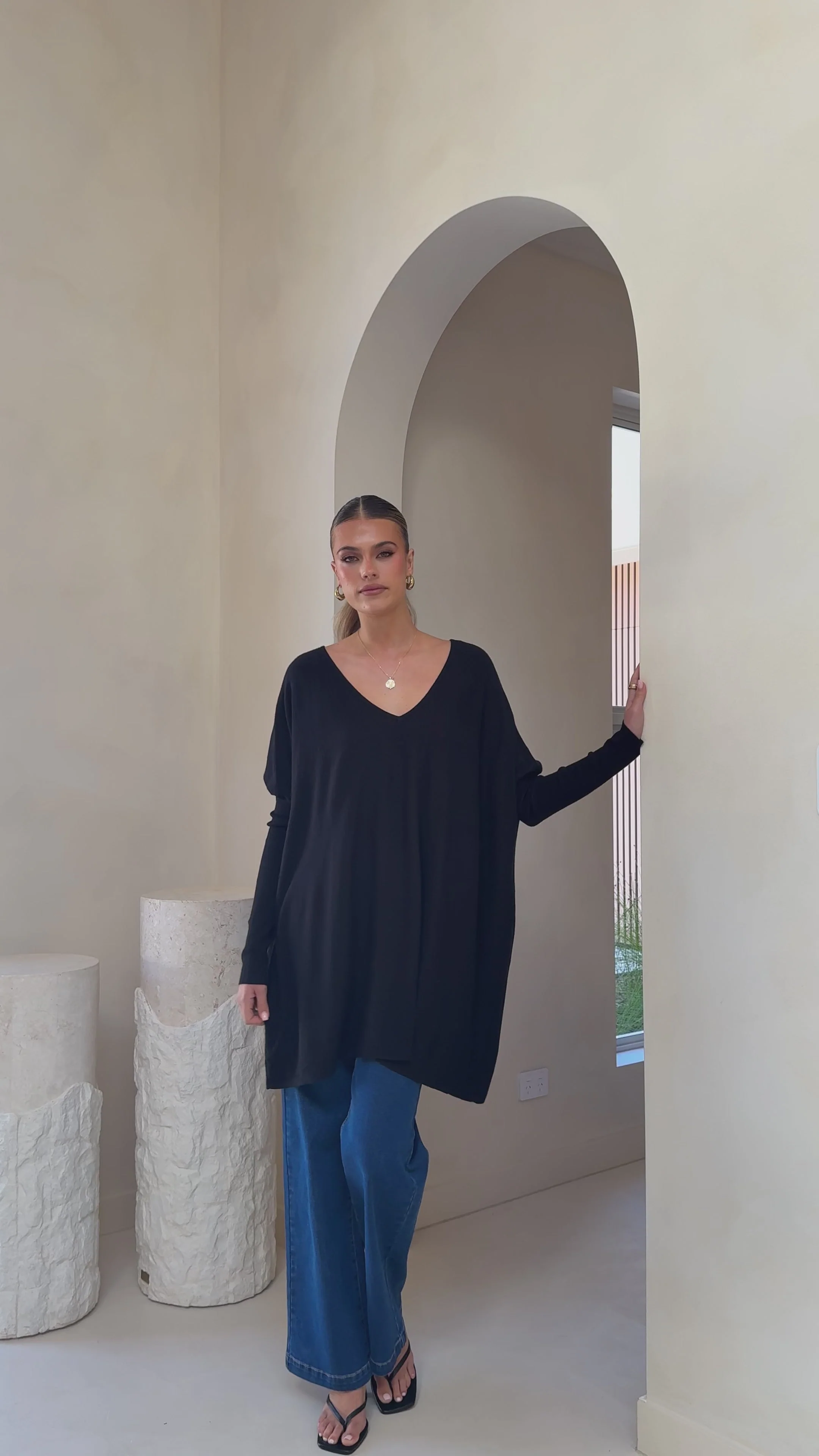 Amalia Knit Top - Black