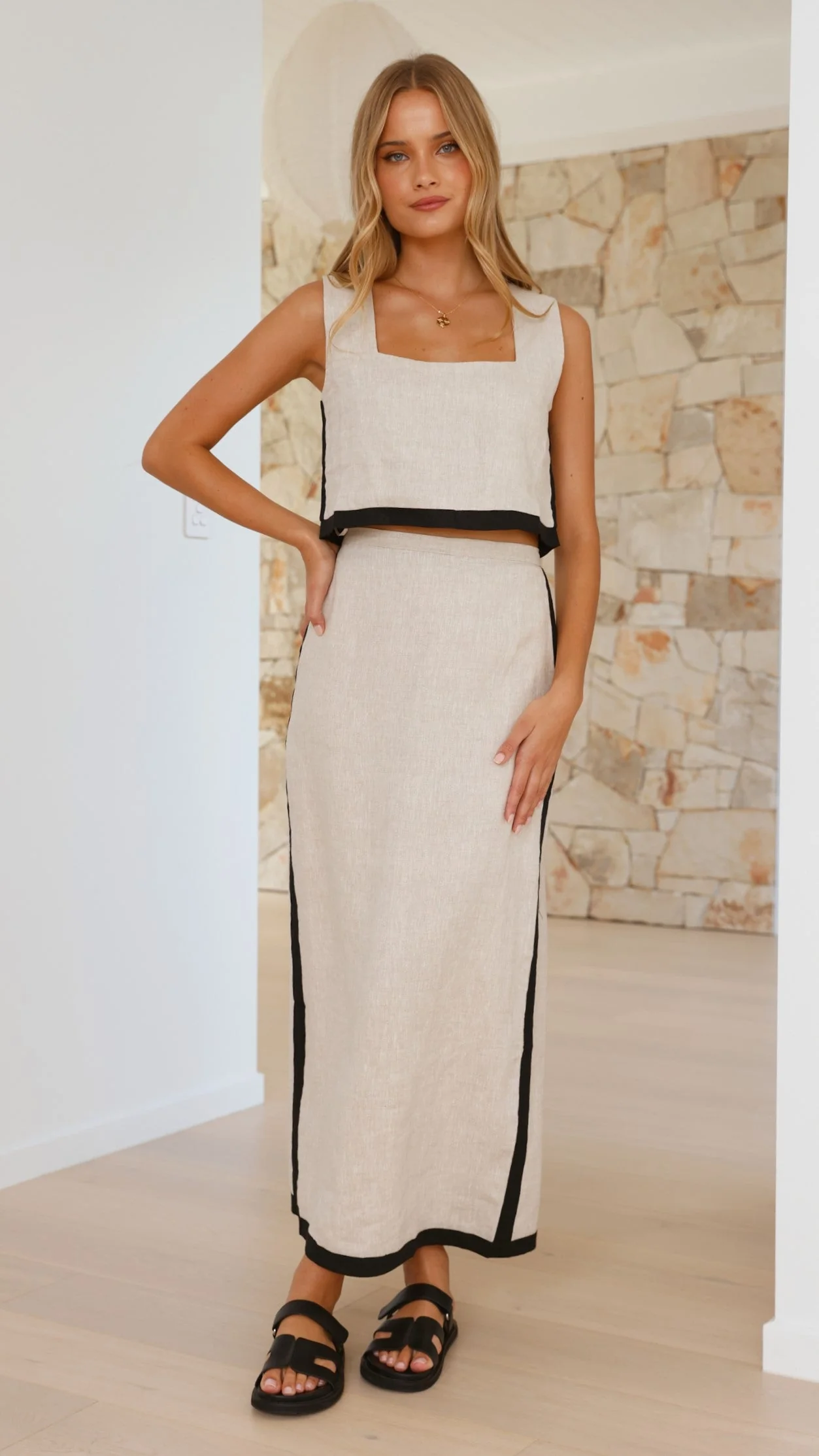 Arlette Maxi Skirt - Natural