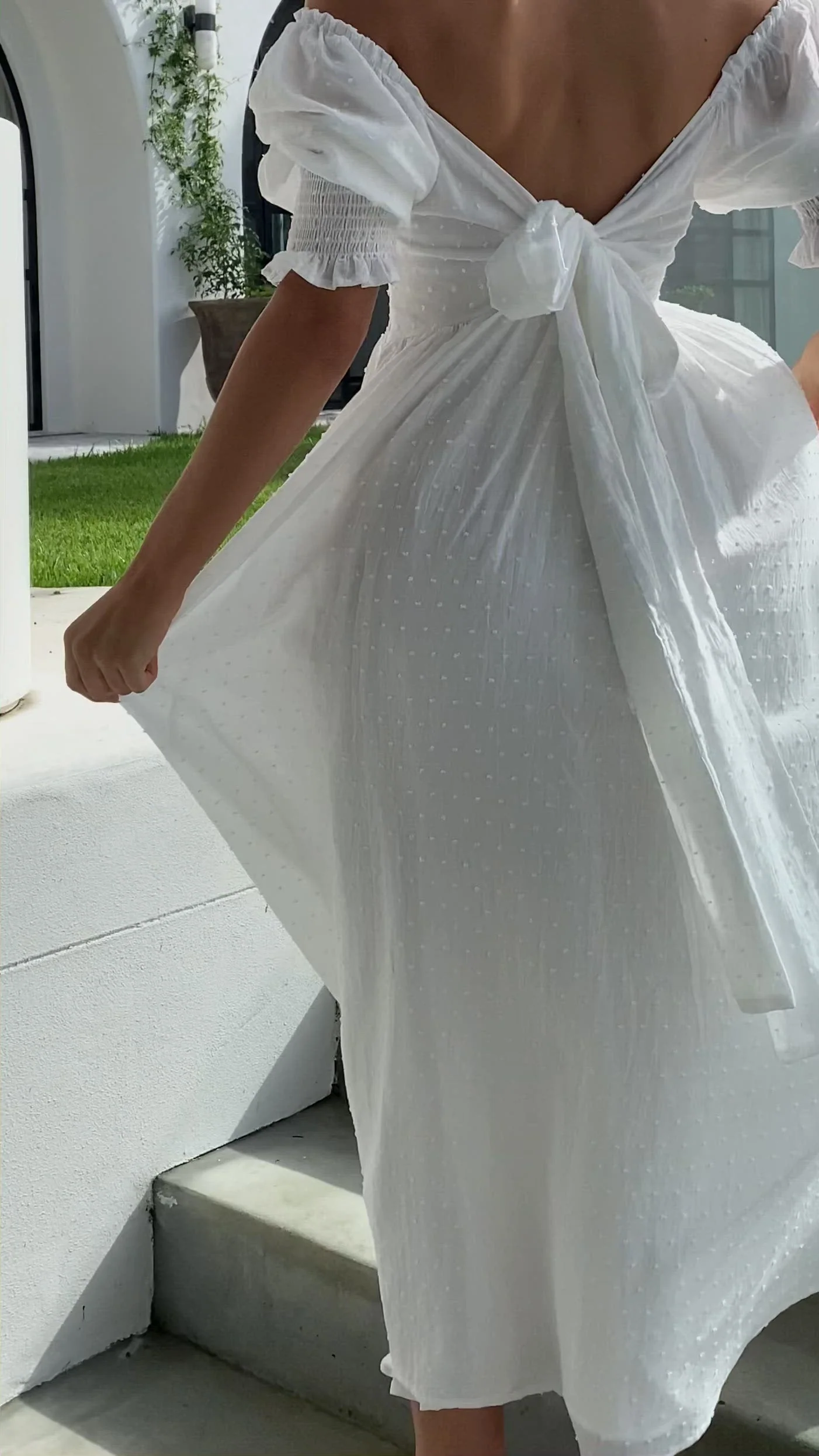 Cierra Midi Dress - White