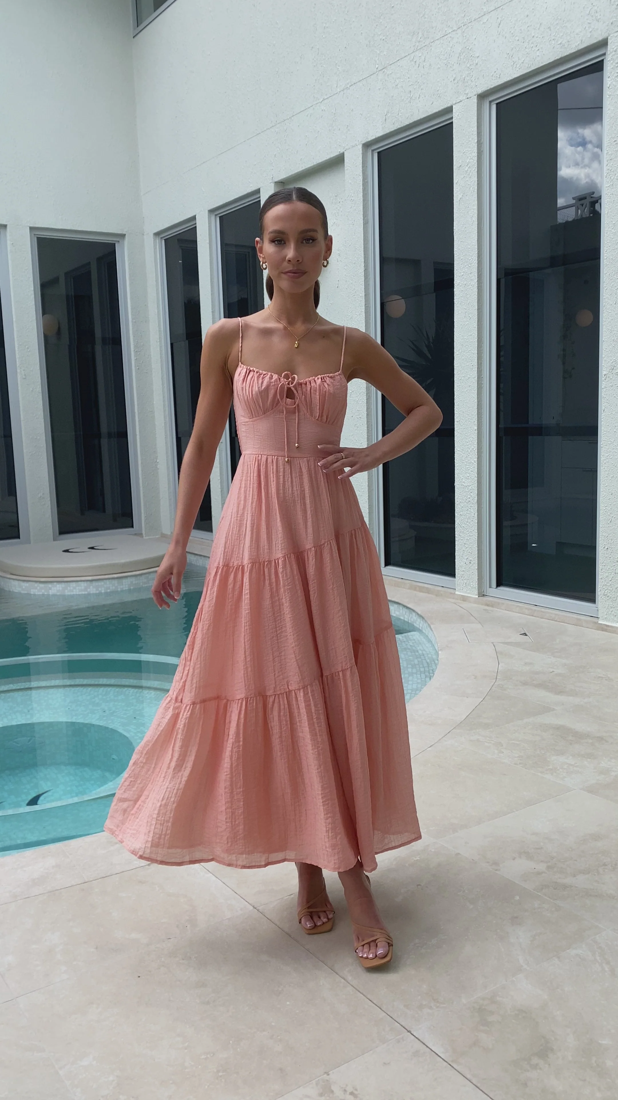 Cove Maxi Dress - Apricot