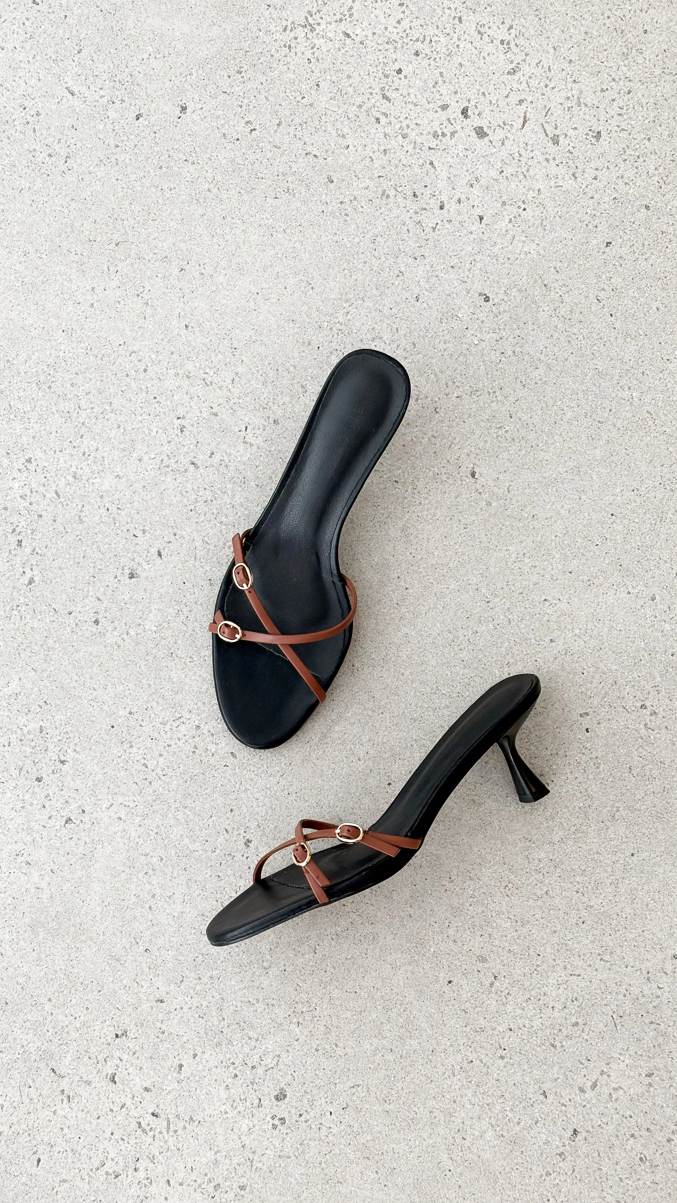 Wyler Heel - Black / Tan