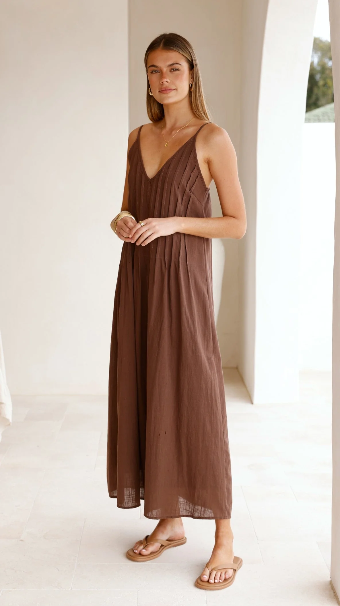 Aspen Maxi Dress - Chocolate