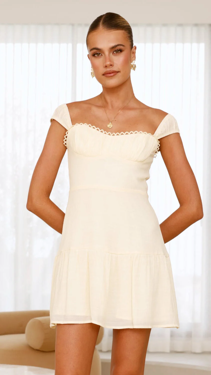 Pascah Mini Dress - Yellow