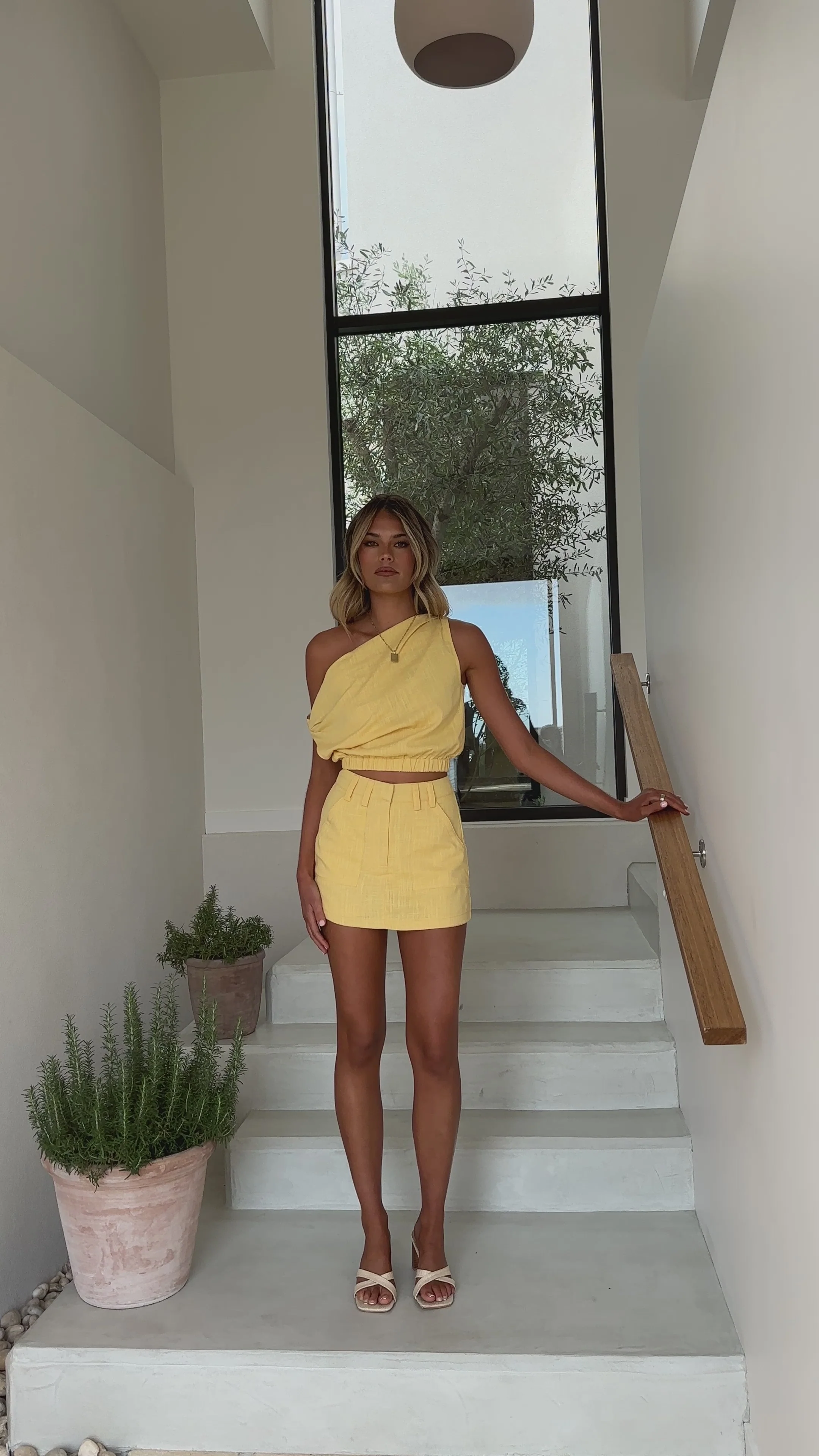 Charla Mini Skort - Yellow