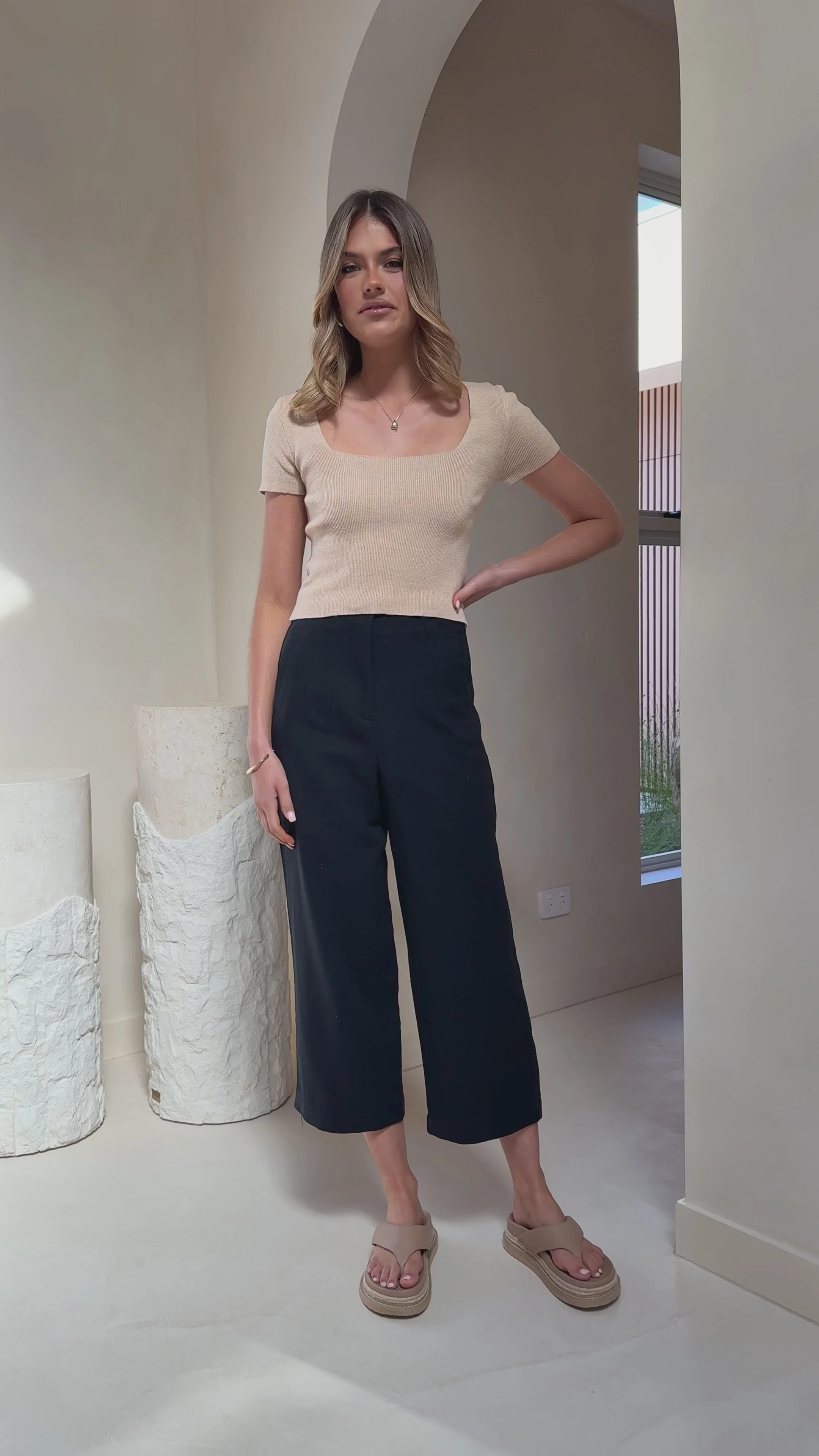 Cammie Capri Pants - Black