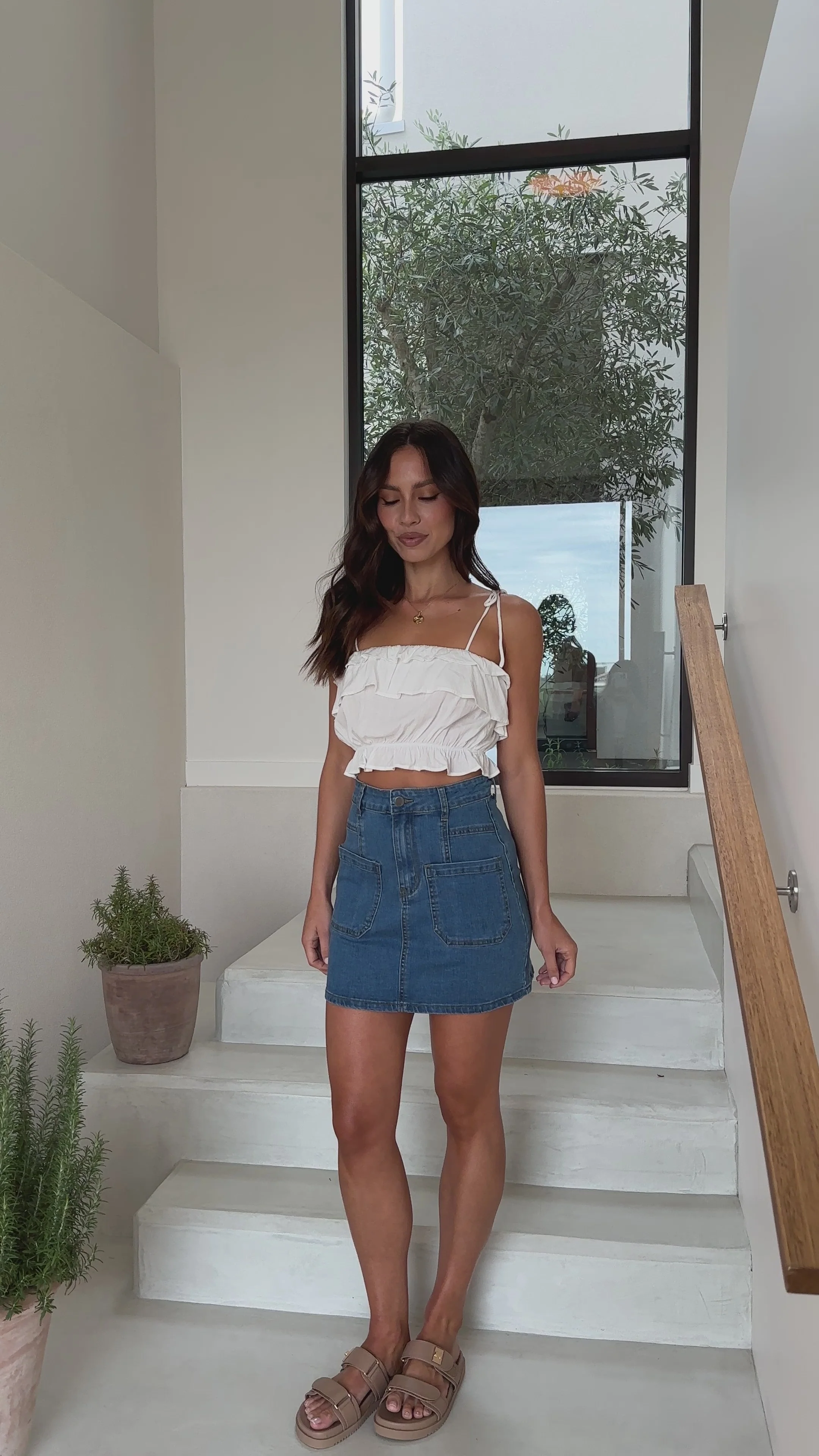 Cadence Crop - White