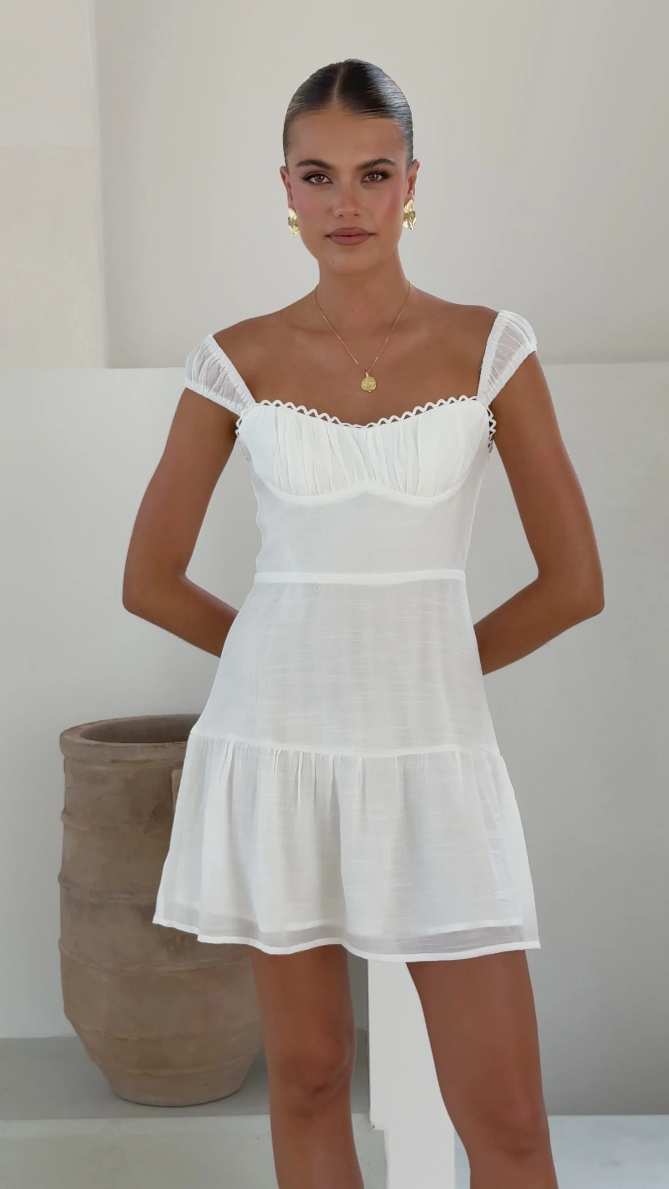 Pascah Mini Dress - White