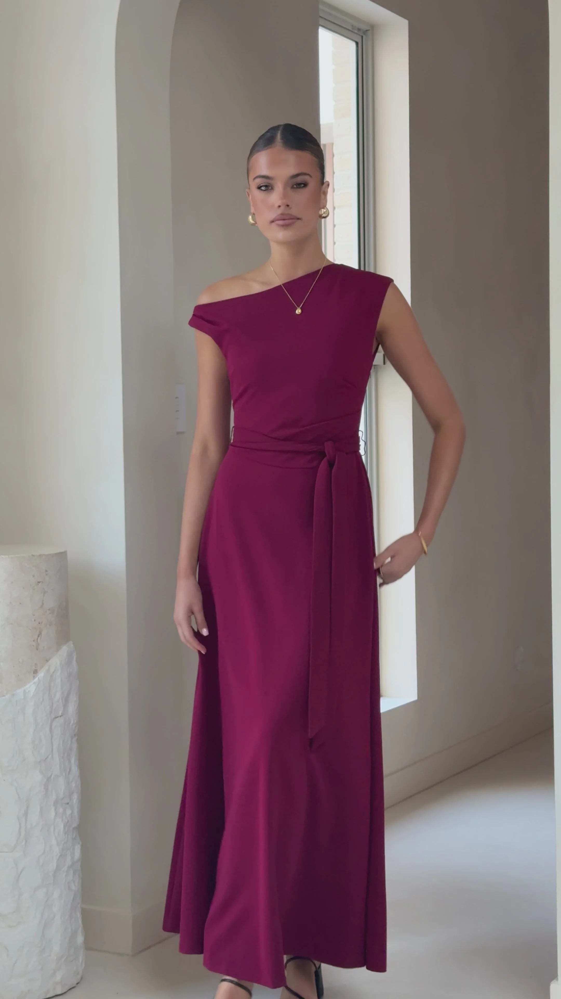 Gemma Maxi Dress - Burgundy