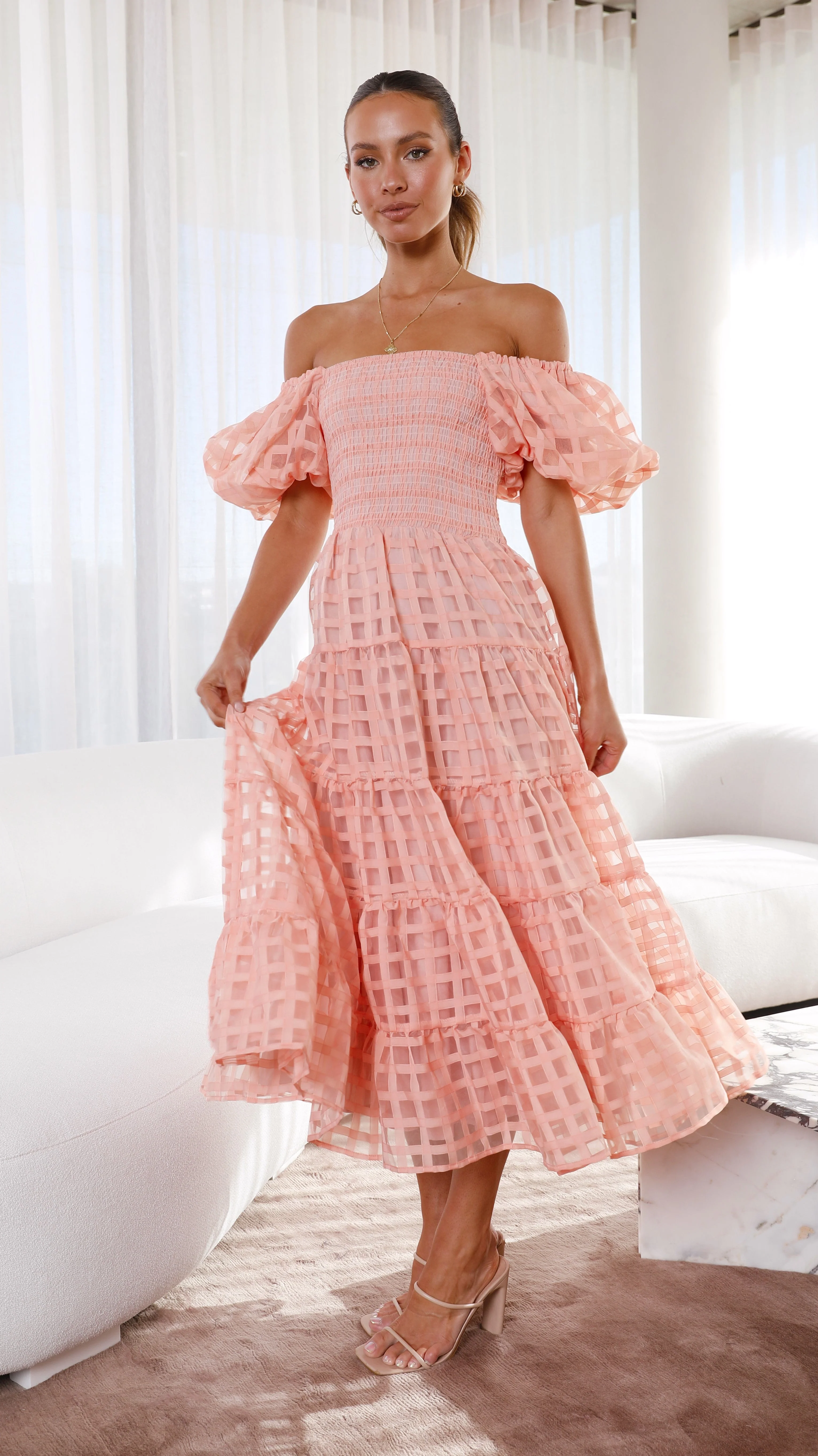 Deemi Maxi Dress - Peach