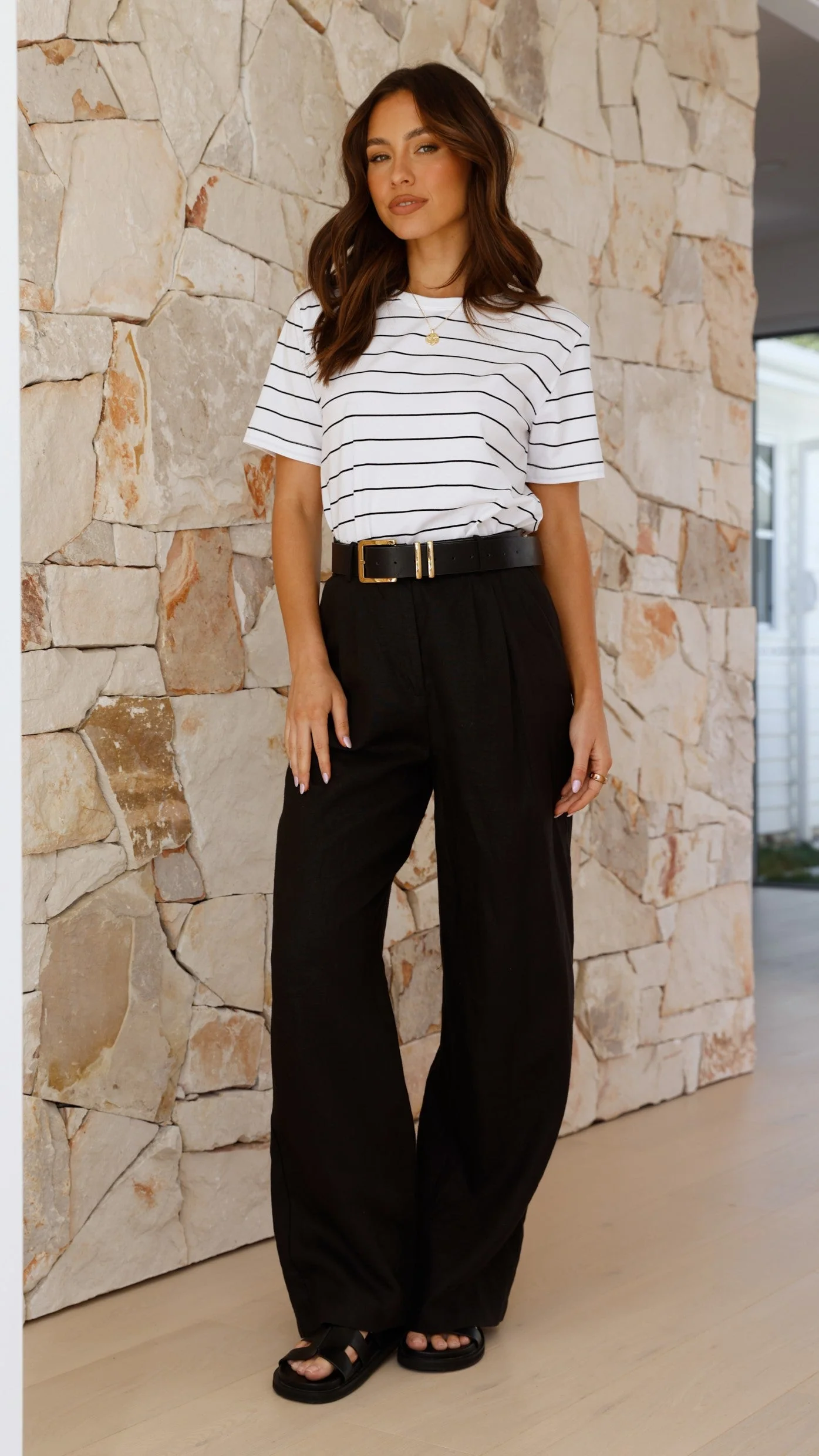 Athens Tee - White/Black