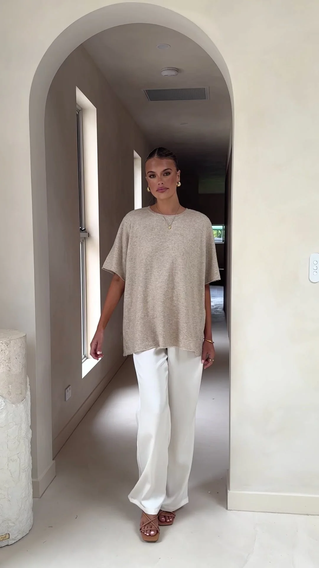 Tahlia Knit Top - Oatmeal