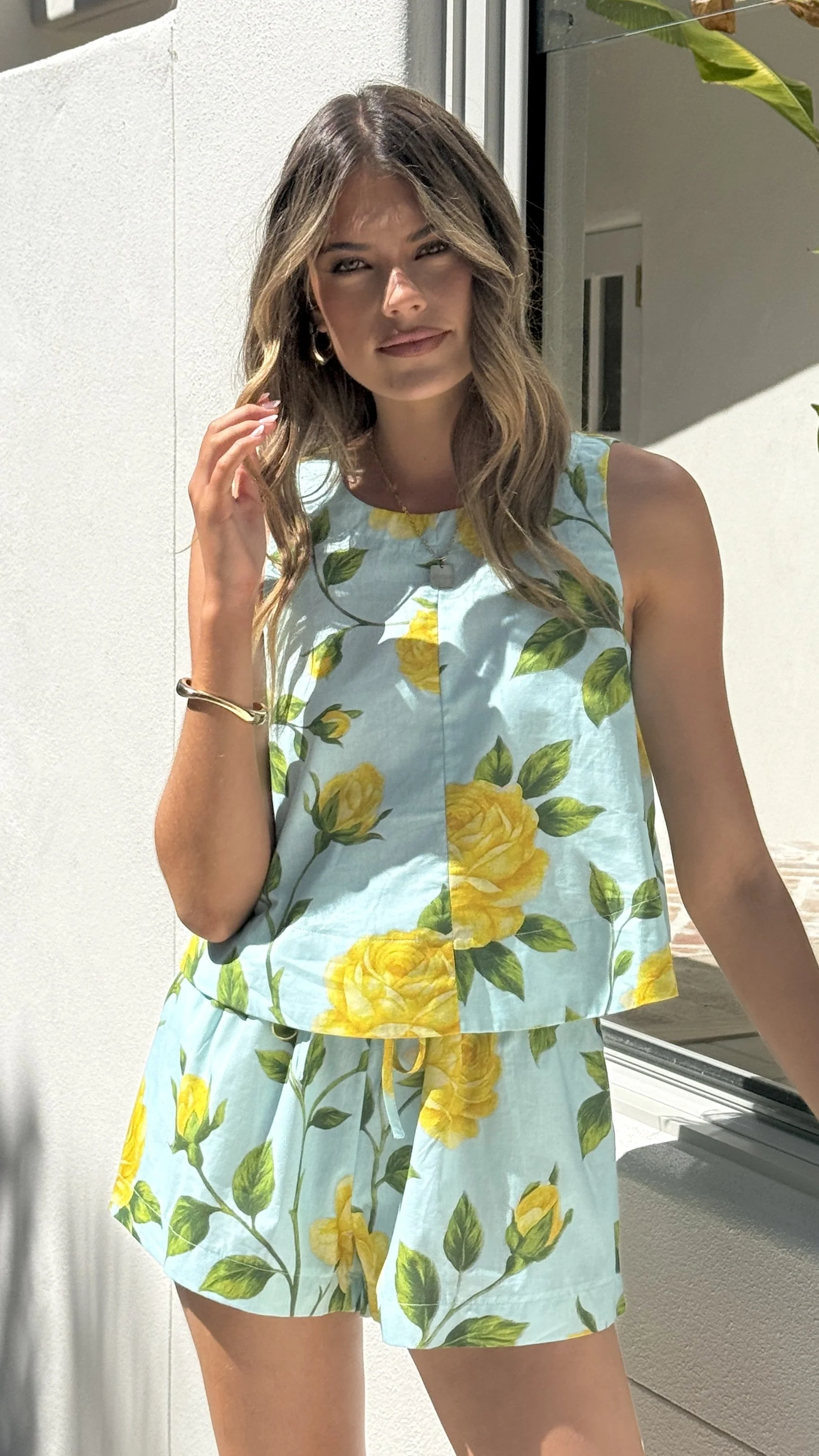 Alma Shorts - Lemon/Aqua Floral