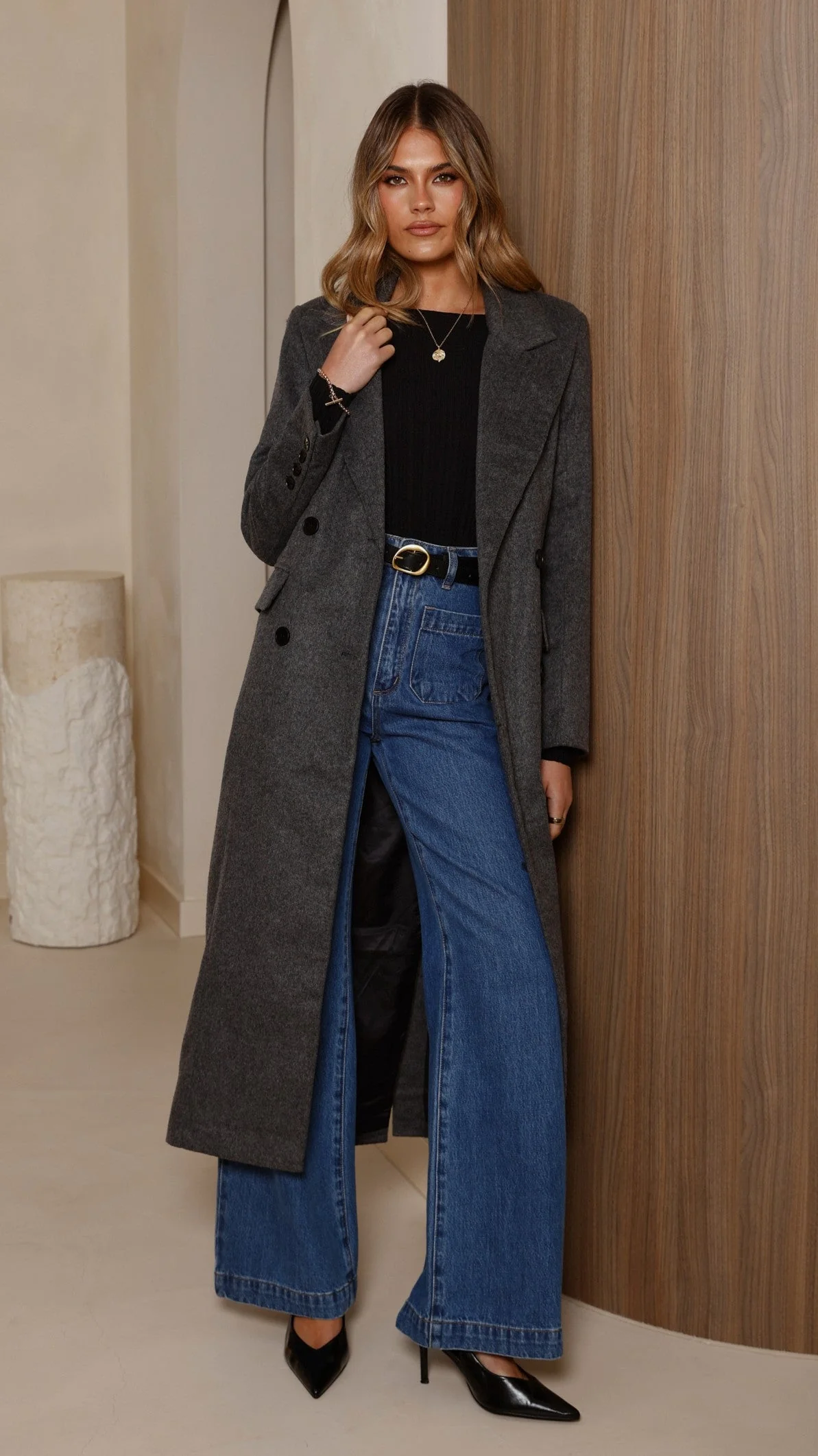 MVN - Lost In New York Coat - Charcoal