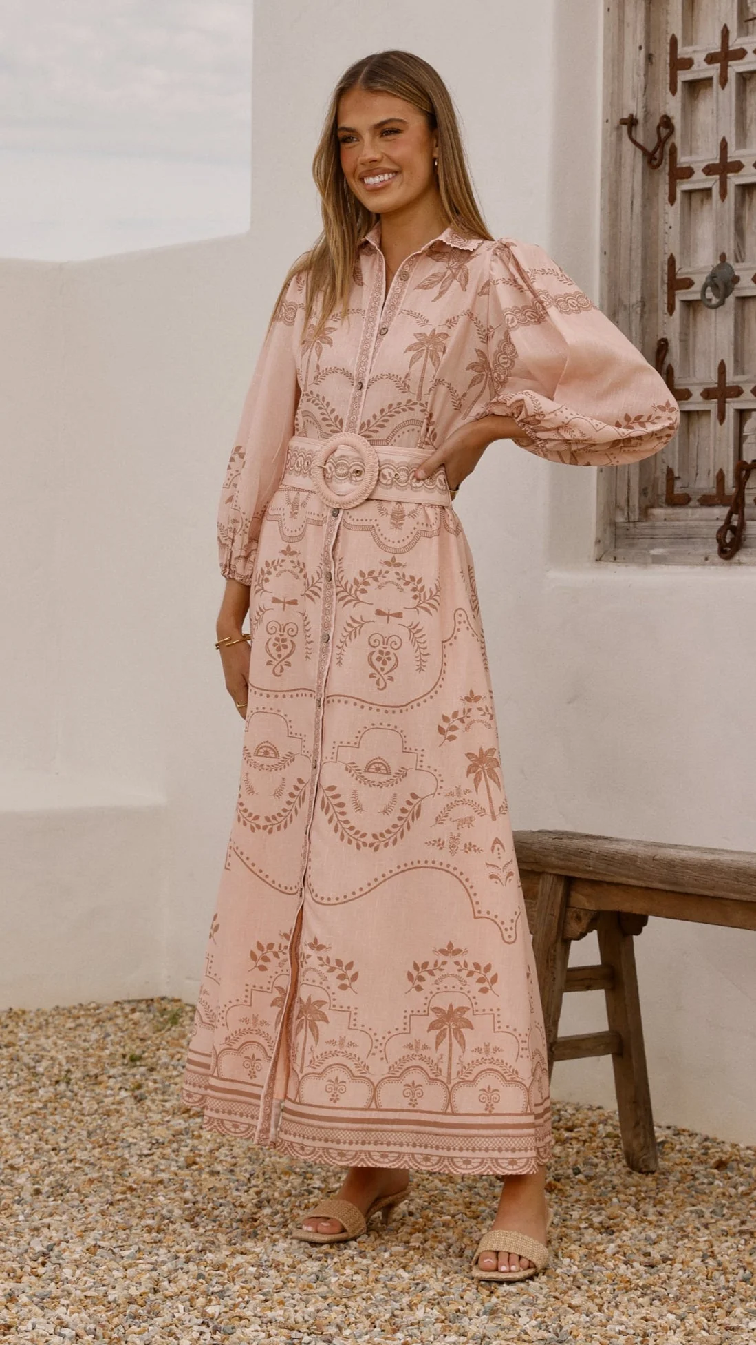 Xander Long Sleeve Maxi Dress - Blush