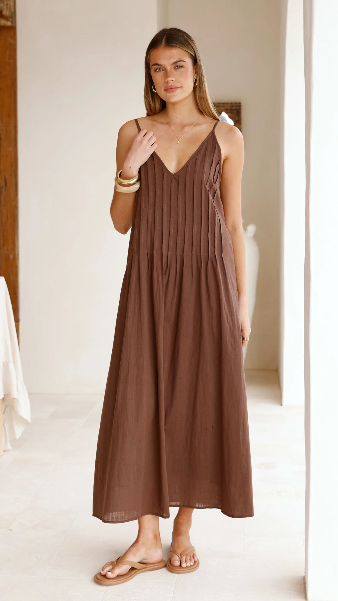 Aspen Maxi Dress - Chocolate