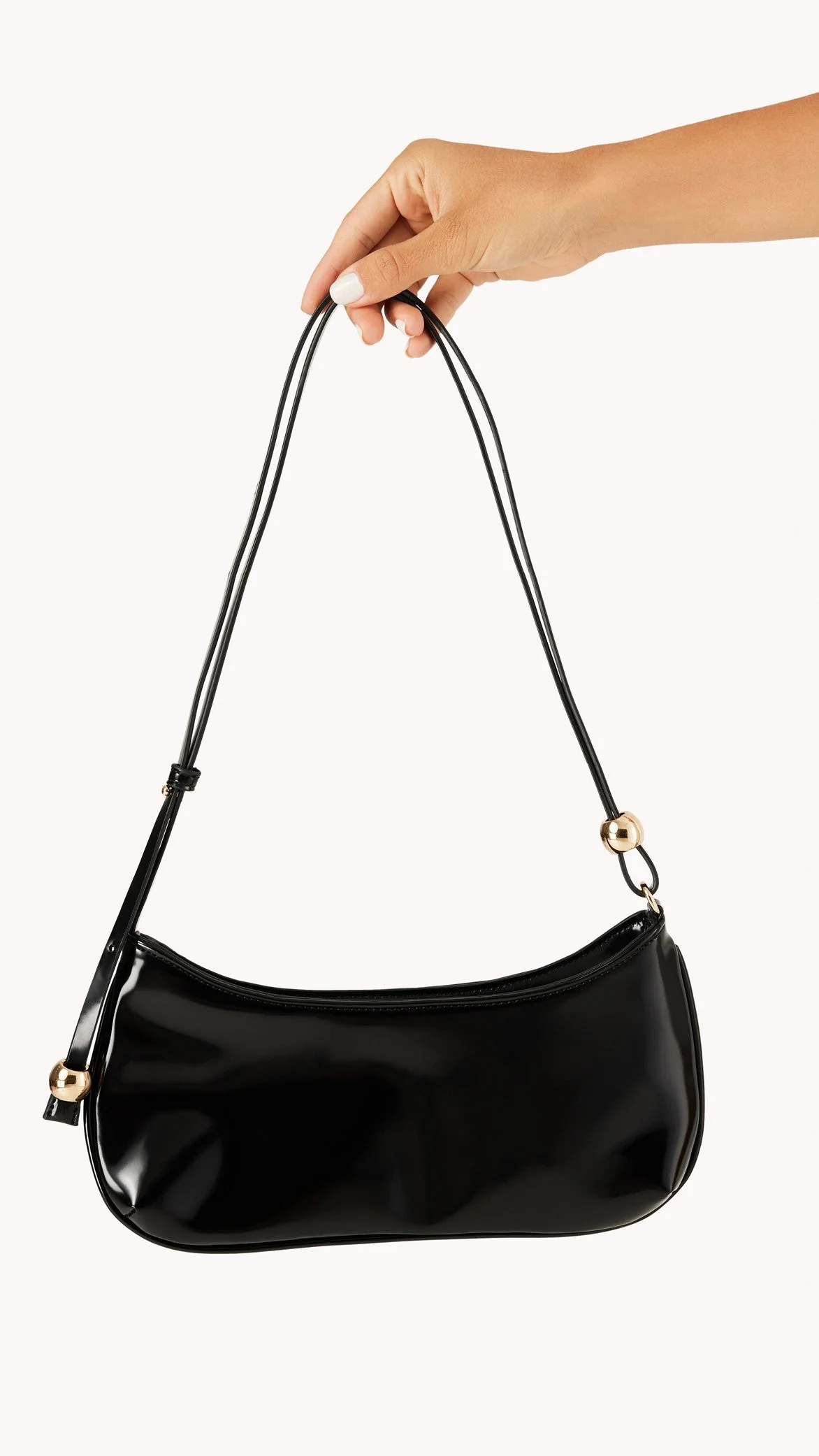 Rosabelle Shoulder Bag - Black Shine