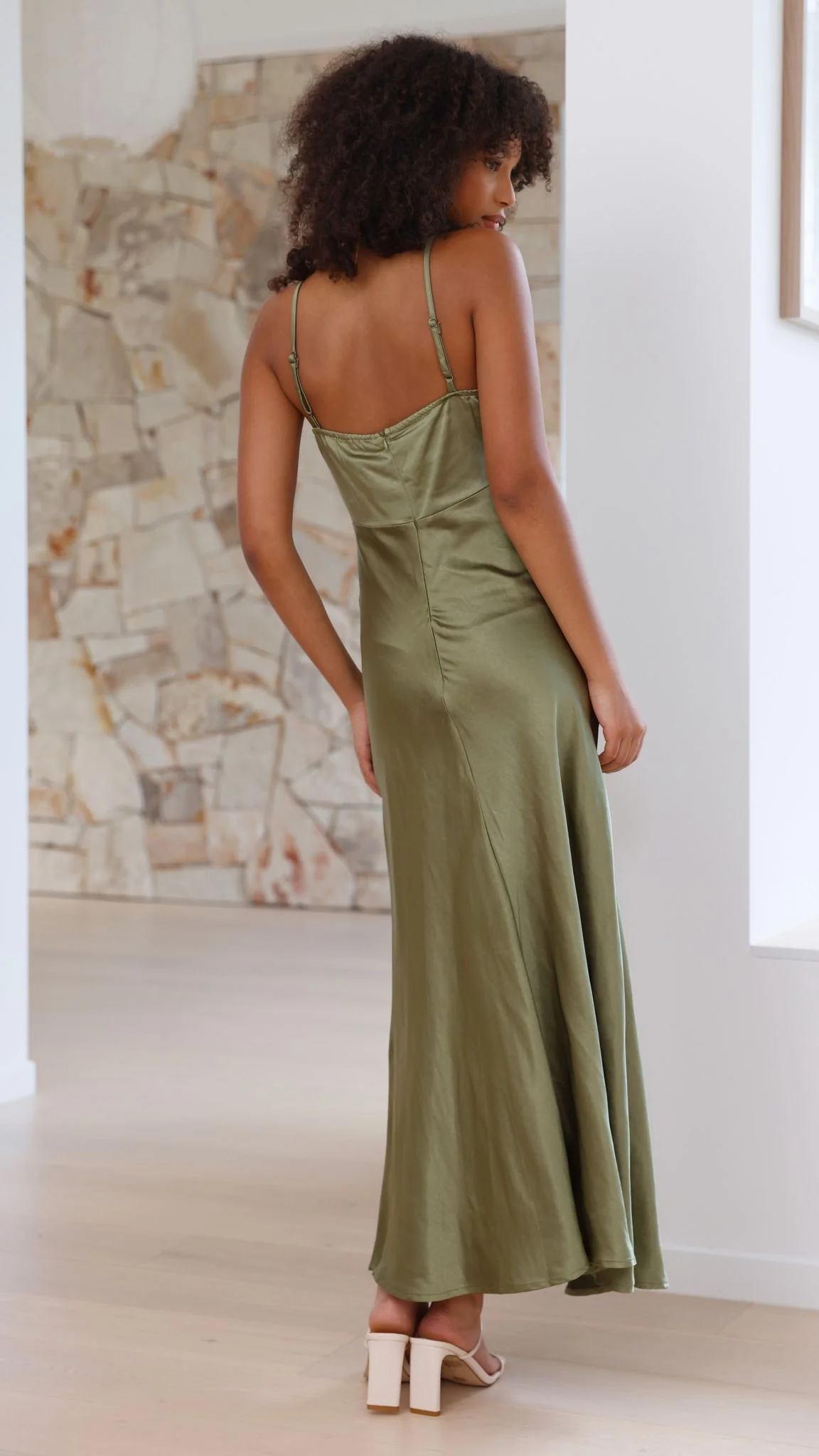Elsa Midi Dress - Olive