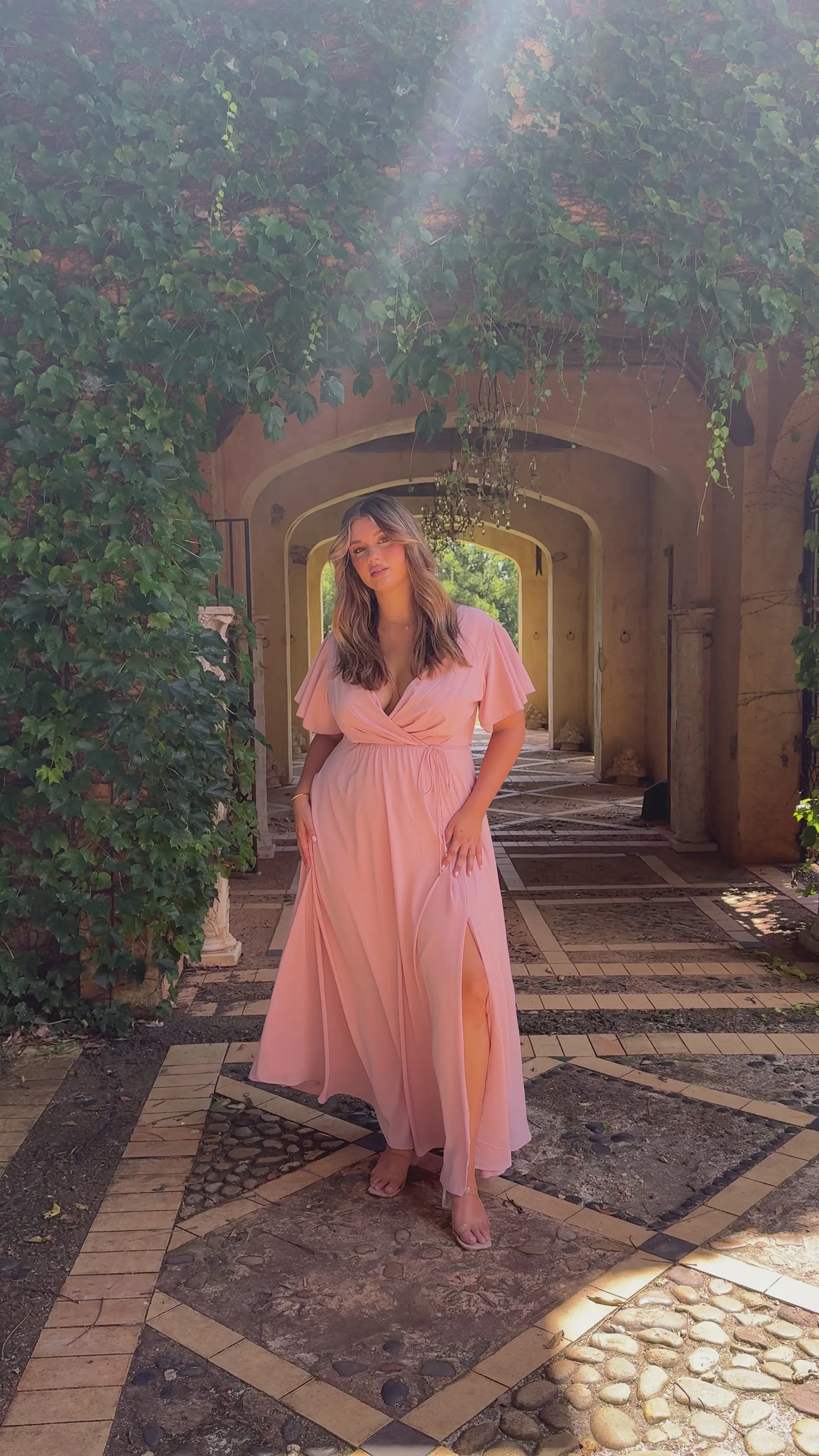 Charlize Maxi Dress - Dusty Pink