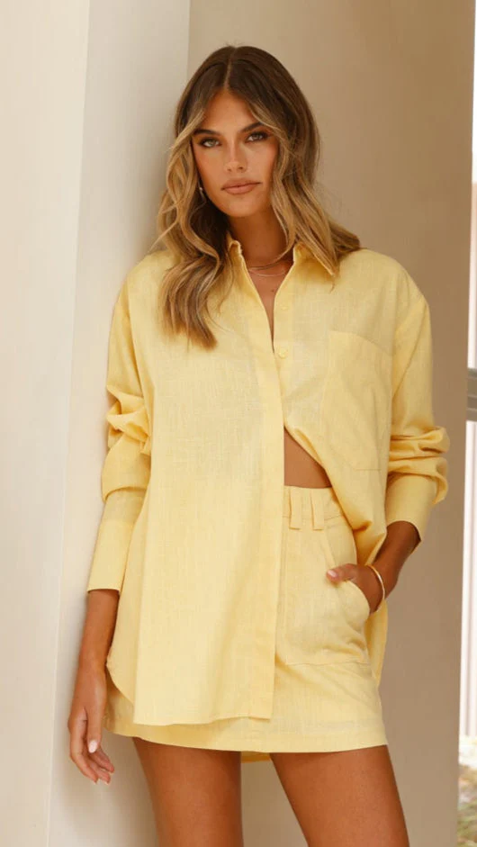 Charla Mini Skort - Yellow