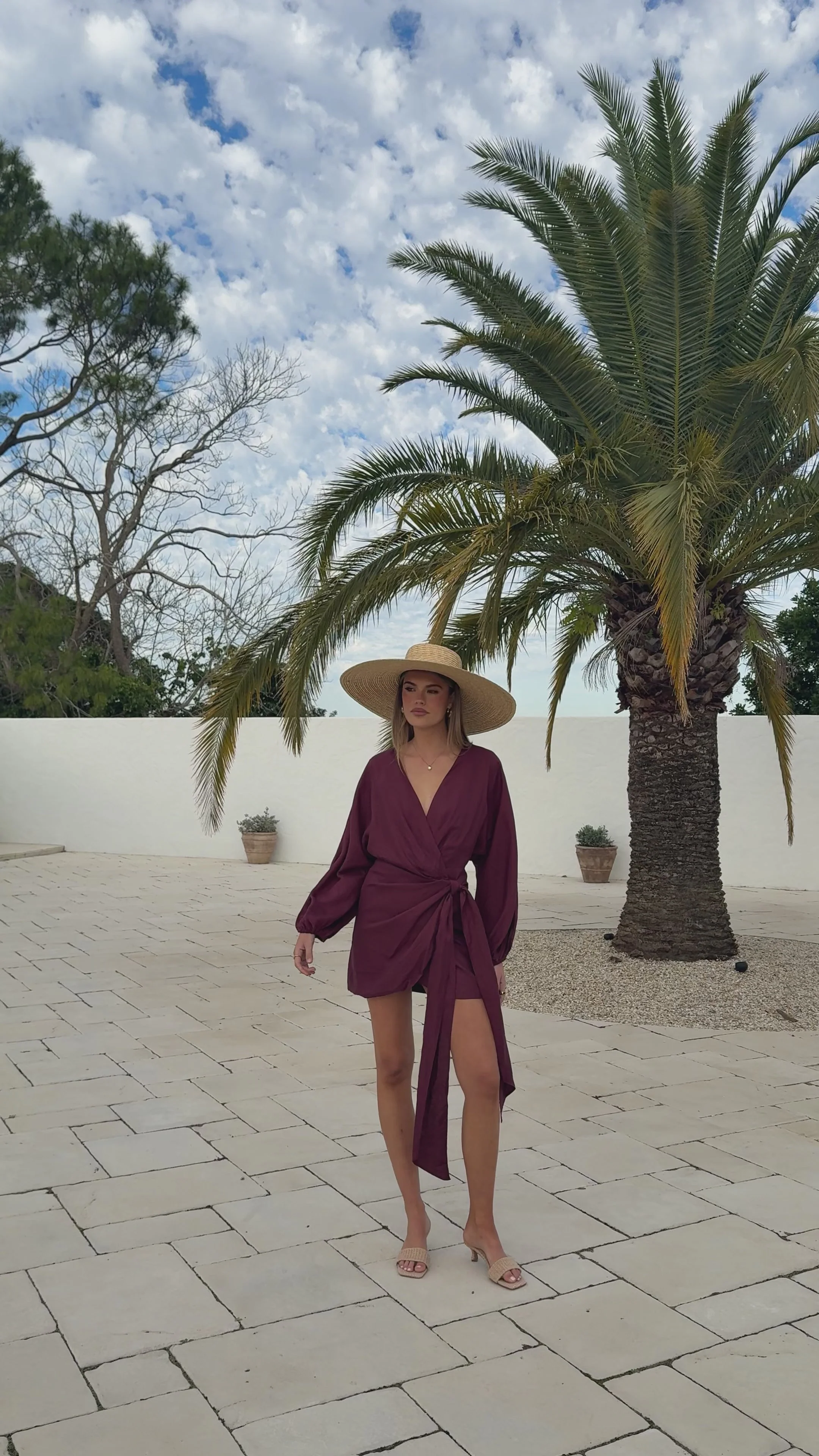 Myra Long Sleeve Mini Dress - Chocolate
