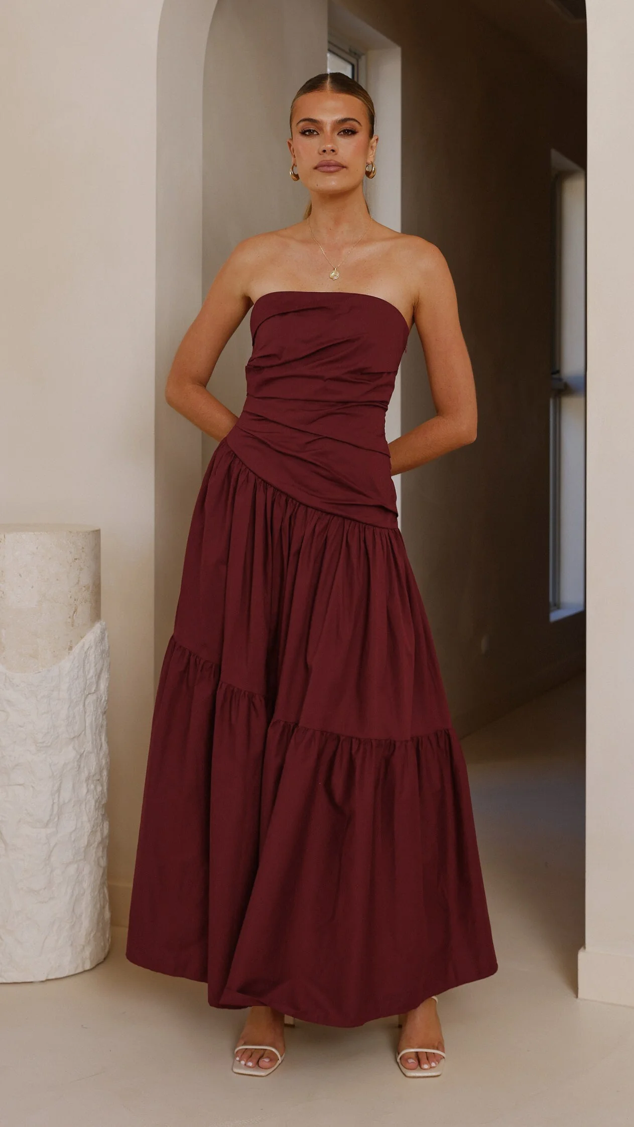 Lola Maxi Dress - Burgundy