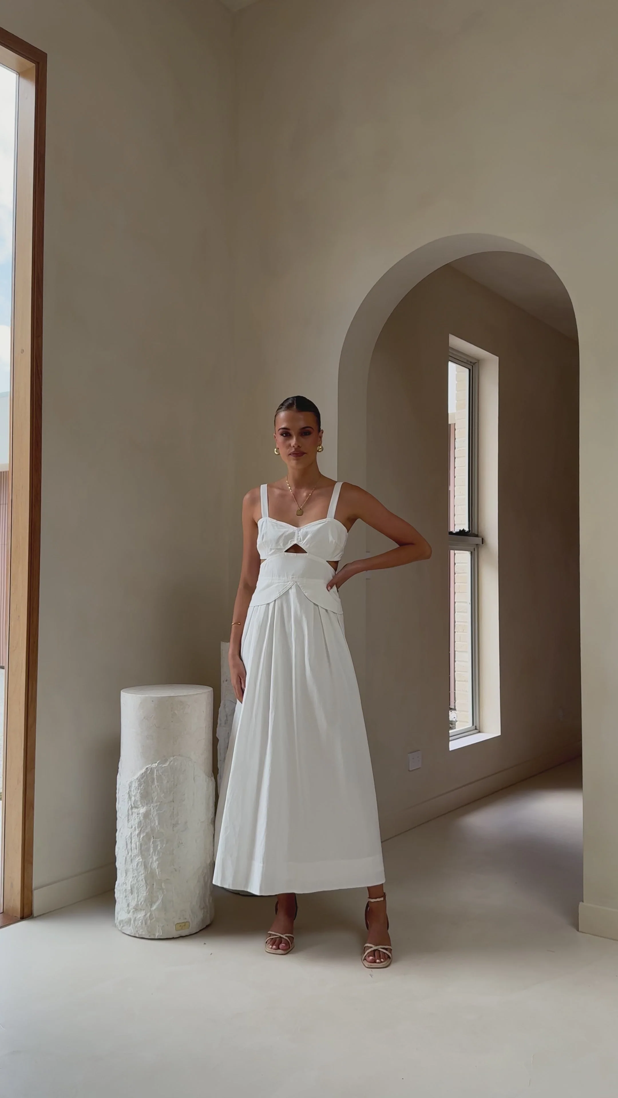 Harleigh Midi Dress - White