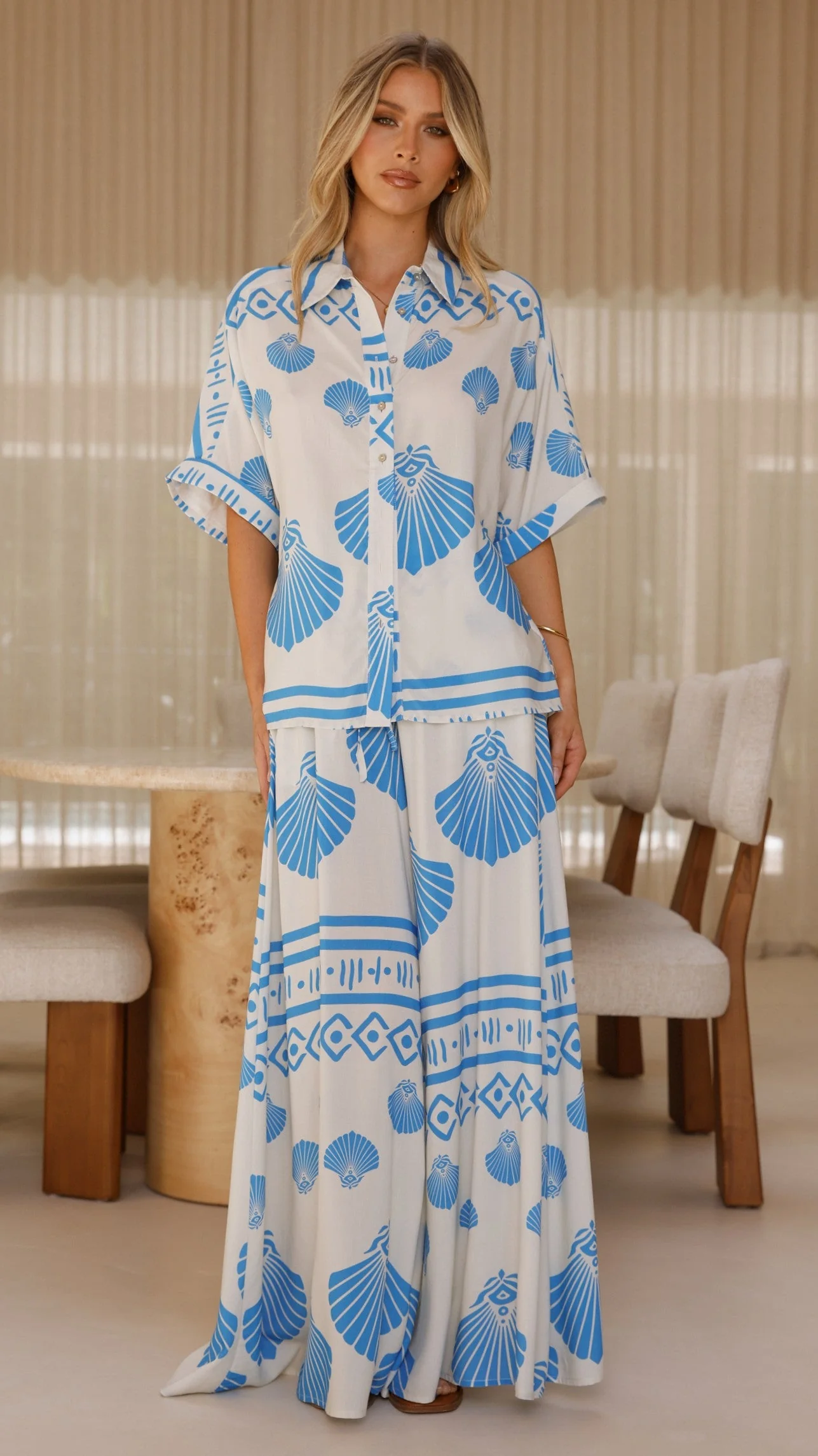 Daley Button Up Shirt - Sea Shell