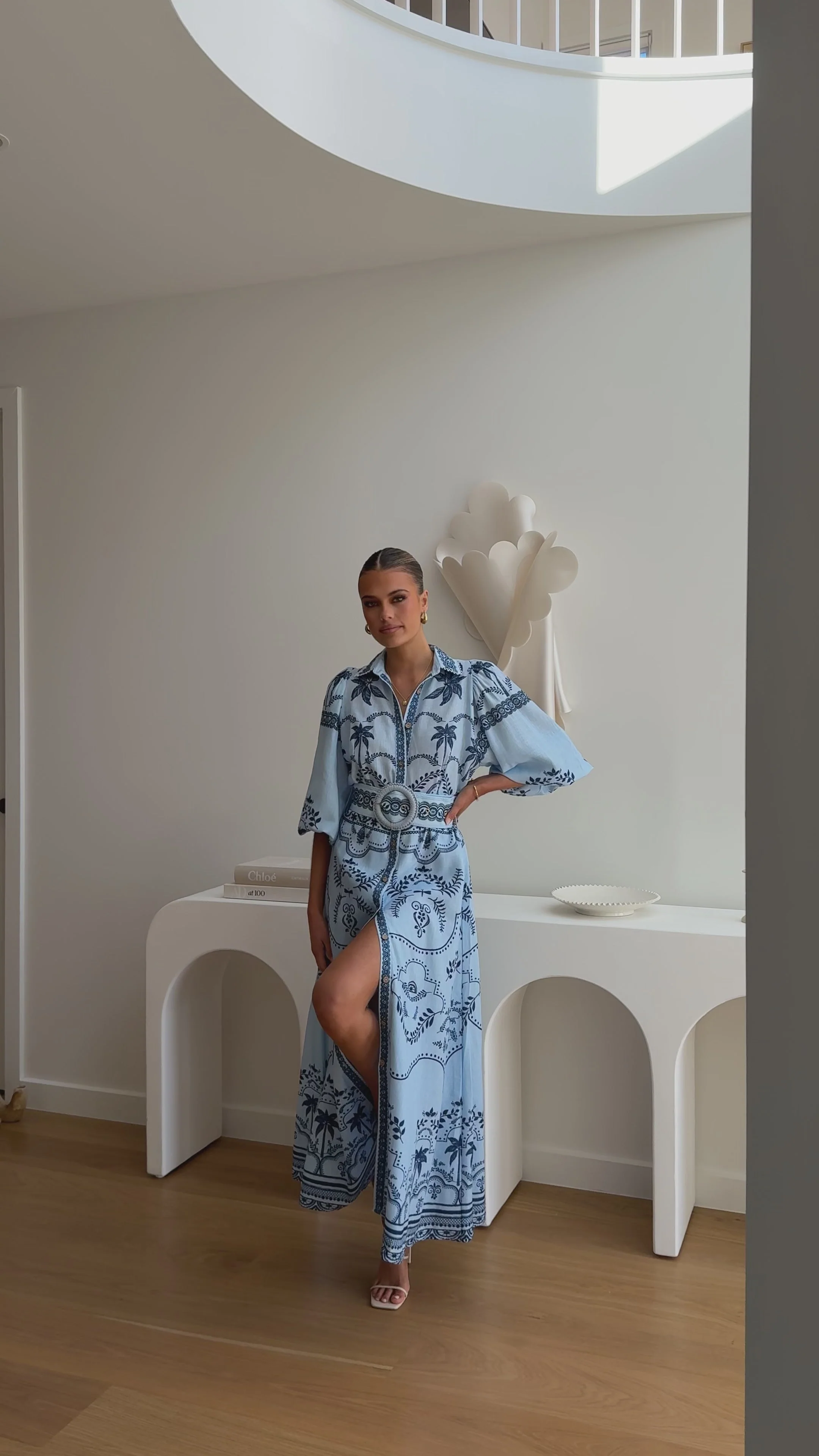 Xander Long Sleeve Maxi Dress - Indigo