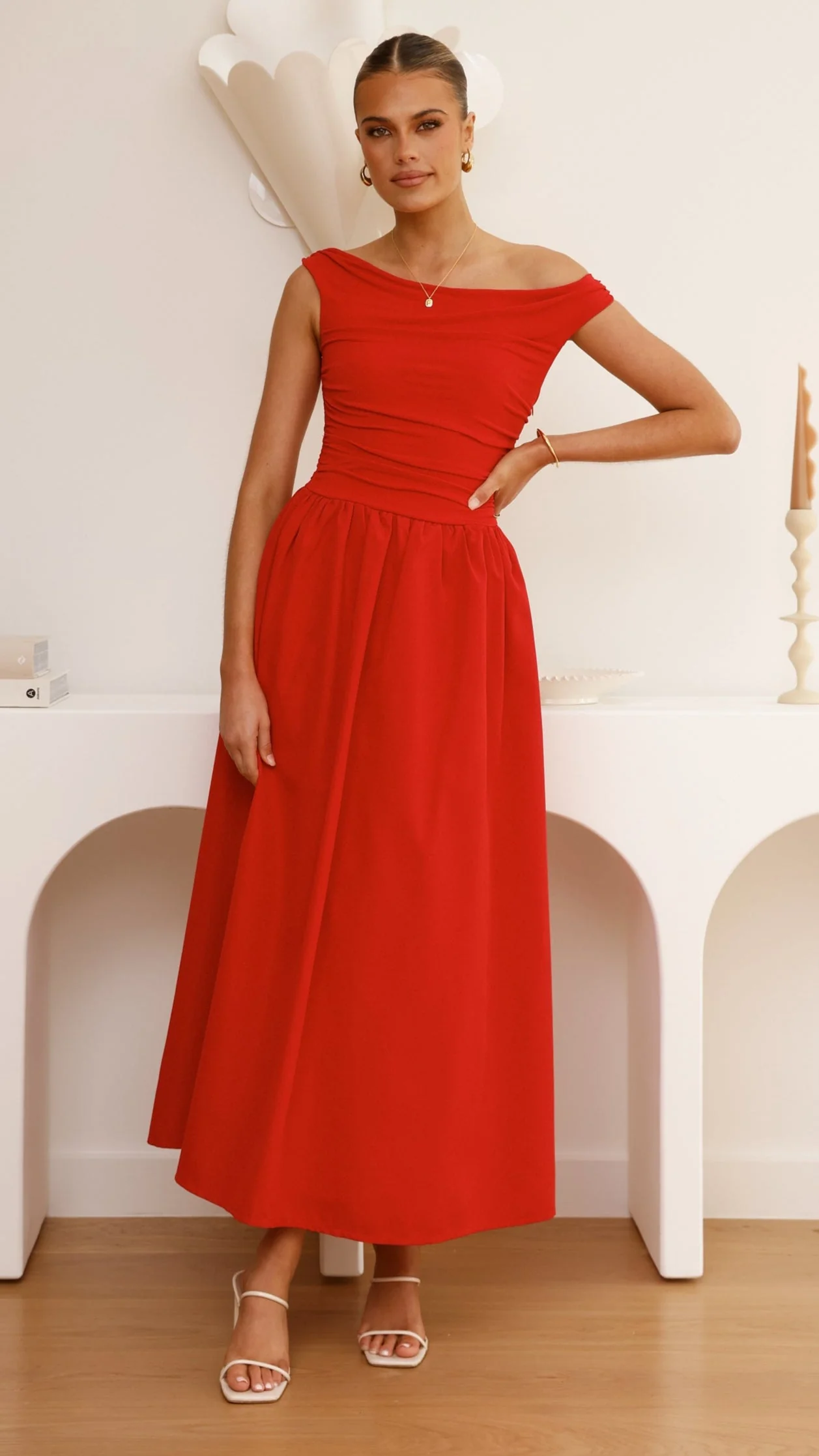 Immy Midi Dress - Red