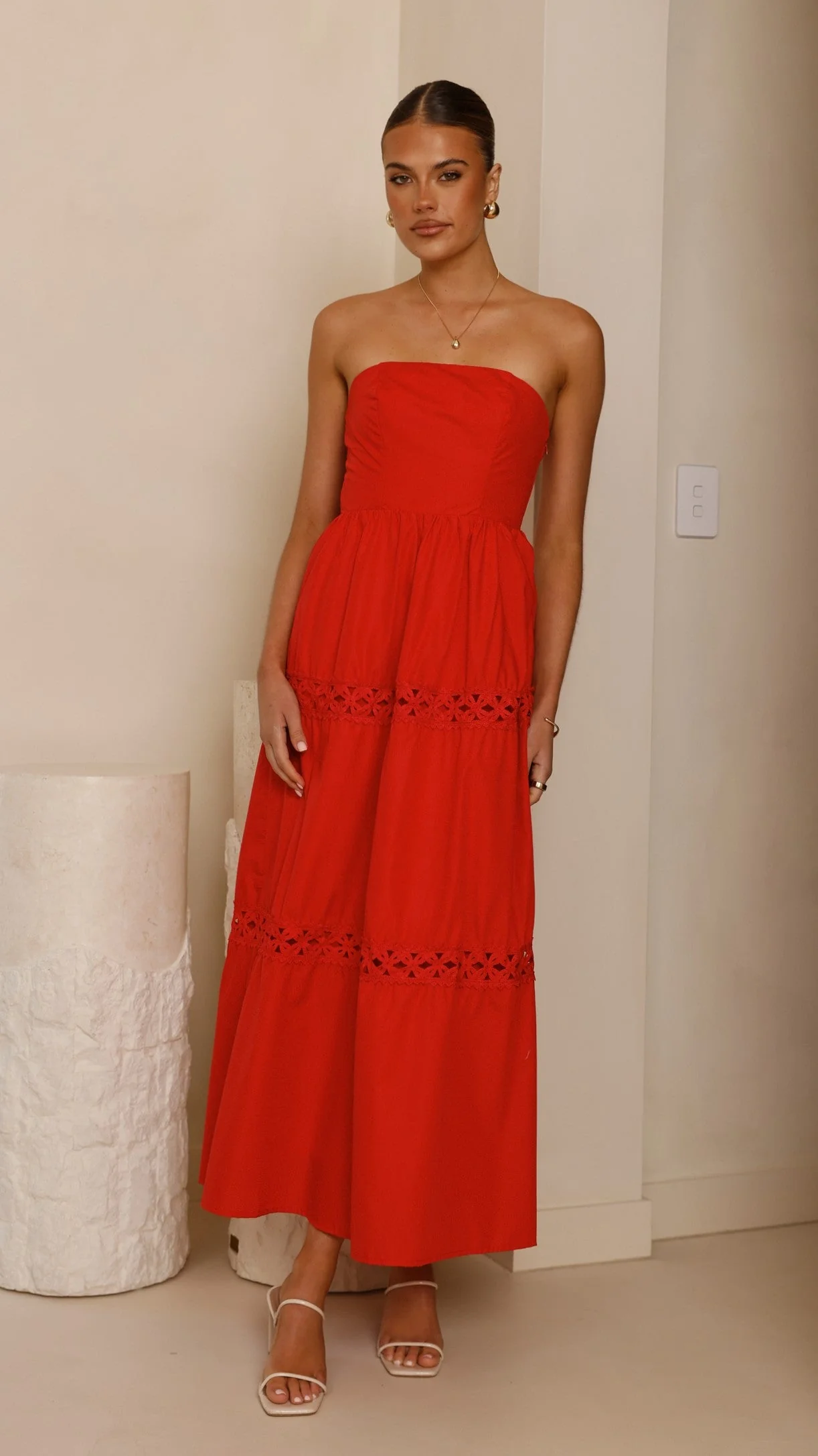 Silene Maxi Dress - Red