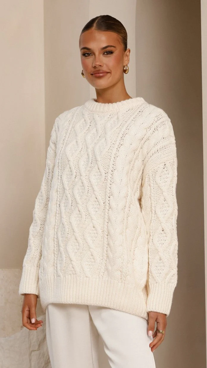 Valentina Knit Sweater - Cream
