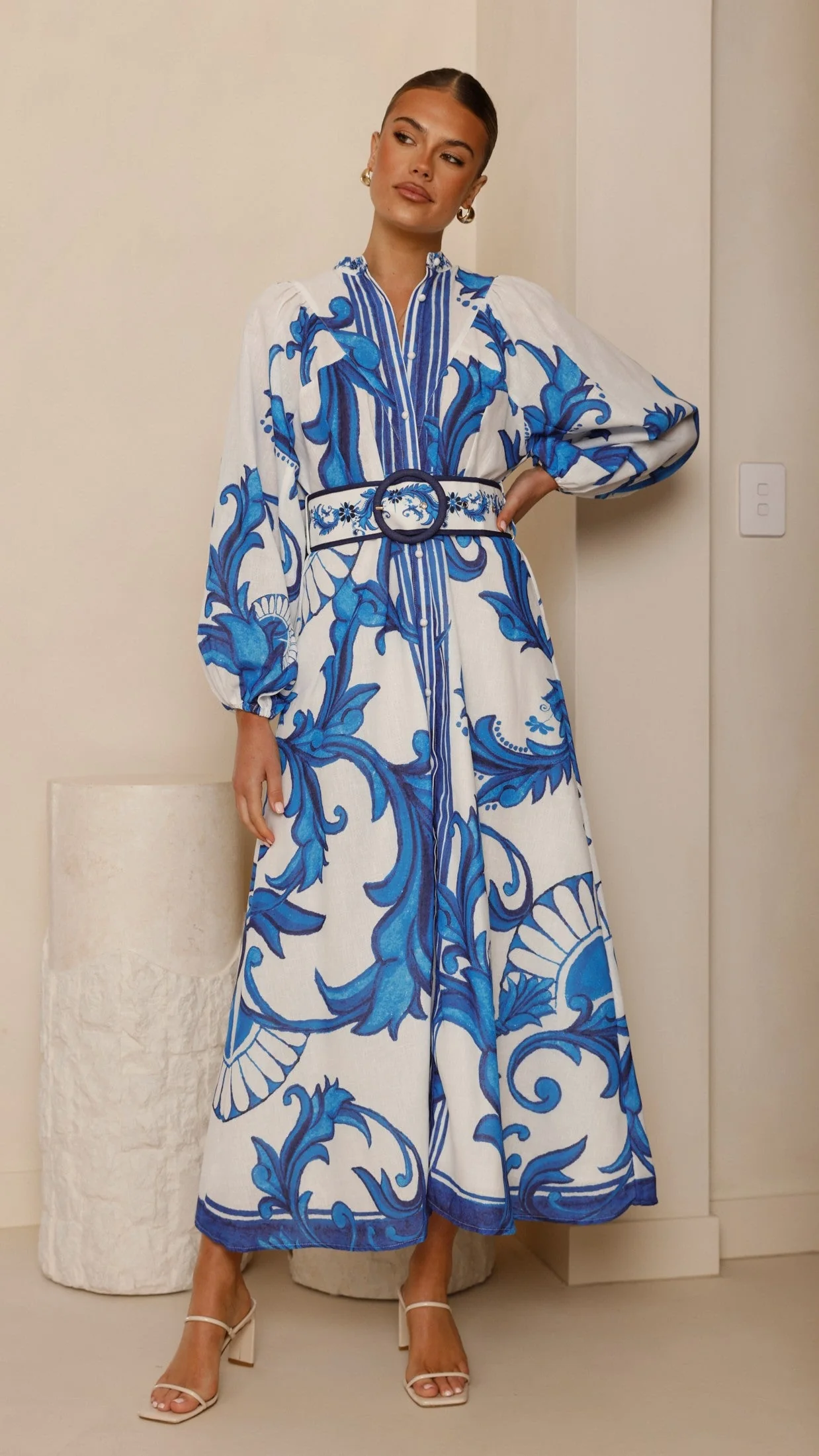 Carmal Long Sleeve Maxi Dress - Paradise