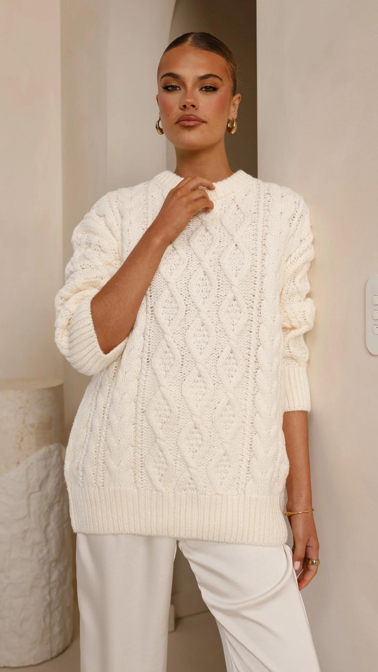 Valentina Knit Sweater - Cream