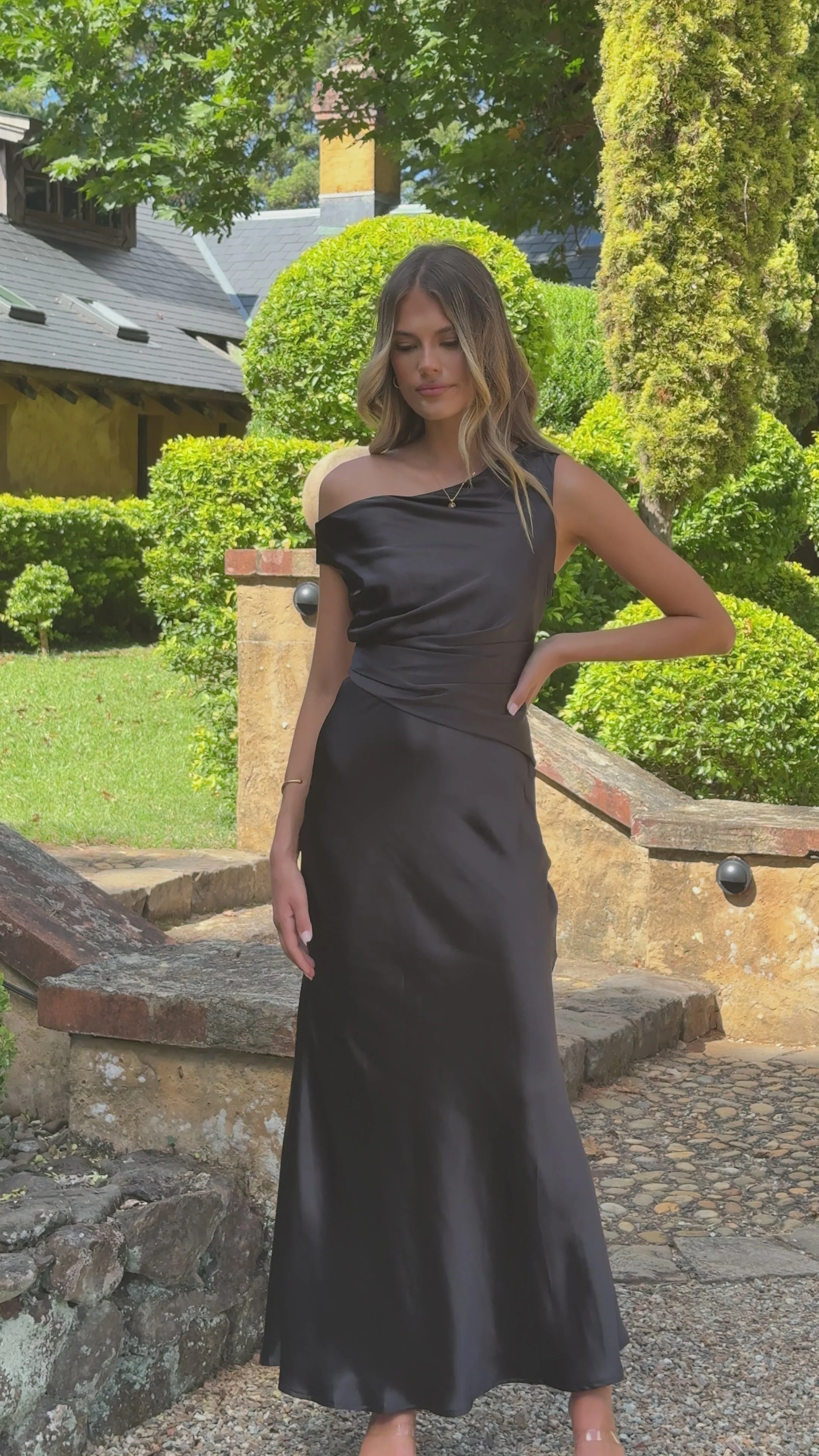 Auria Off Shoulder Maxi Dress - Black