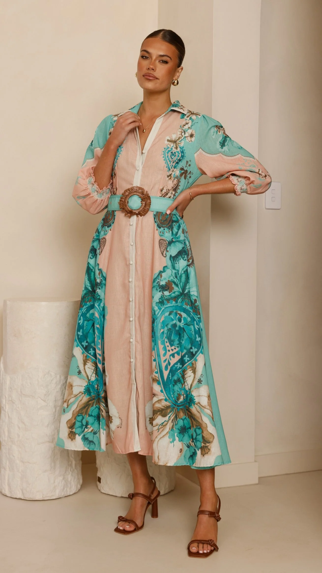 Macy Midi Dress - Willow Print