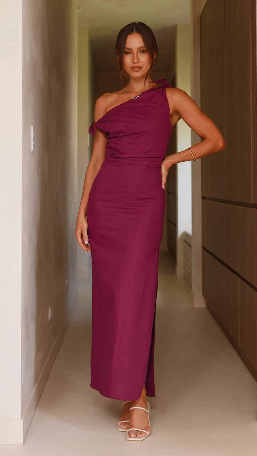 Simone Maxi Dress - Wine