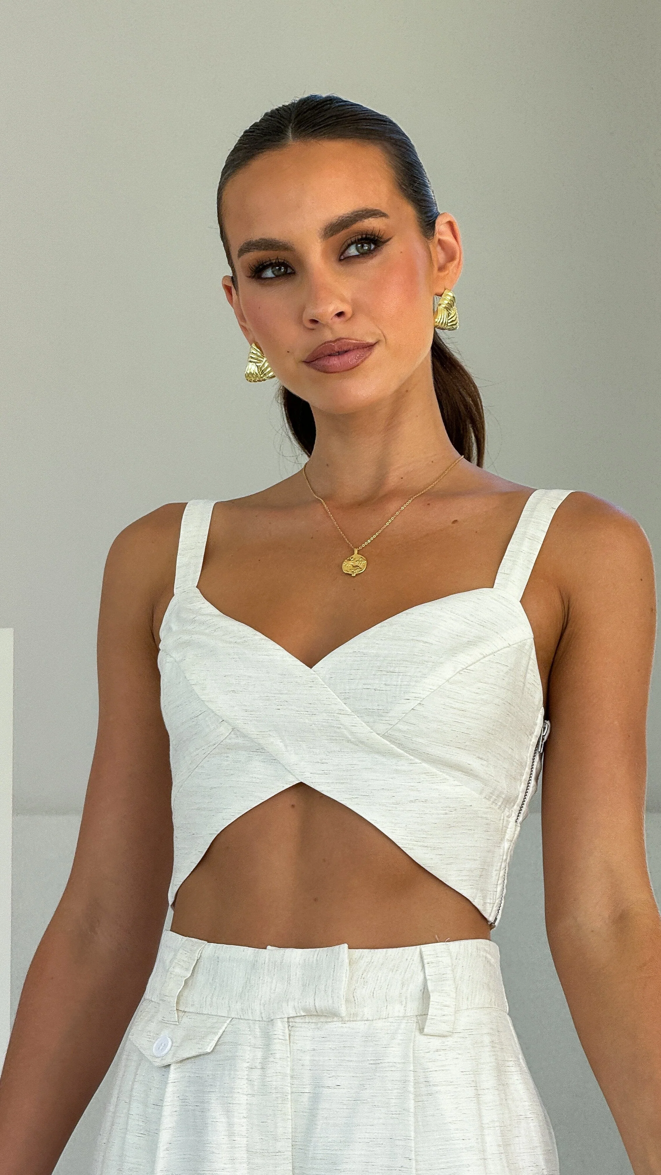 Toni Crop Top - Stone