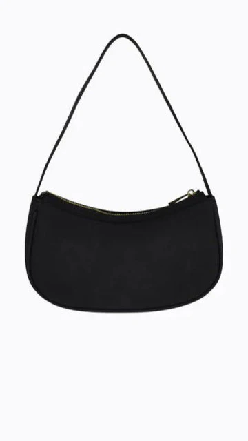 Dixiee Shoulder Bag - Black Suede