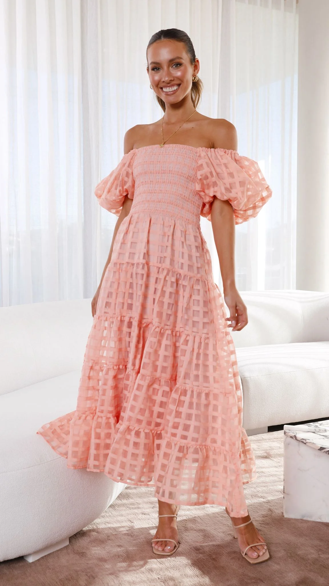 Deemi Maxi Dress - Peach