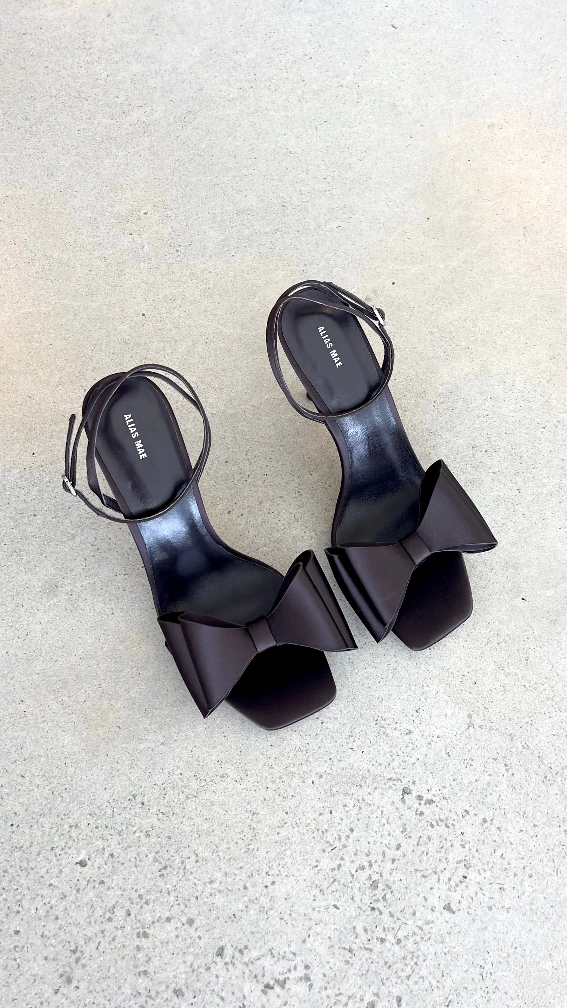 Gabby Heel - Choc Satin