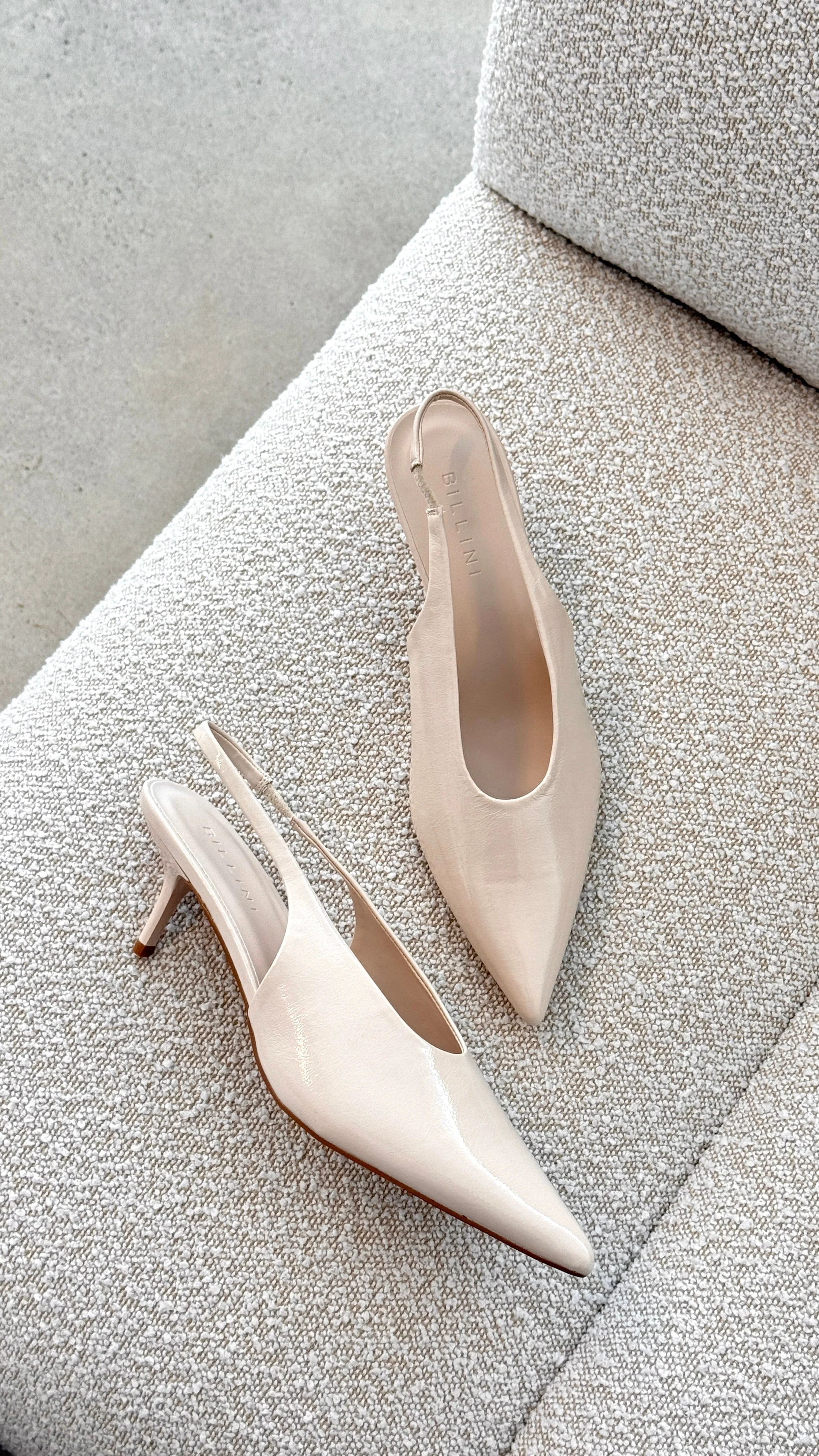 Xishi Heel - Chalk Crinkle Patent