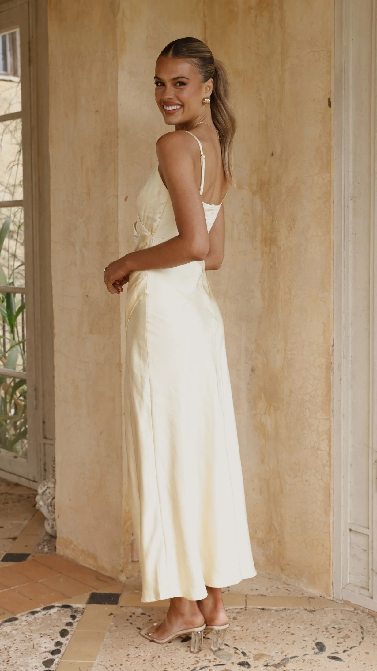 Elsa Midi Dress - Yellow