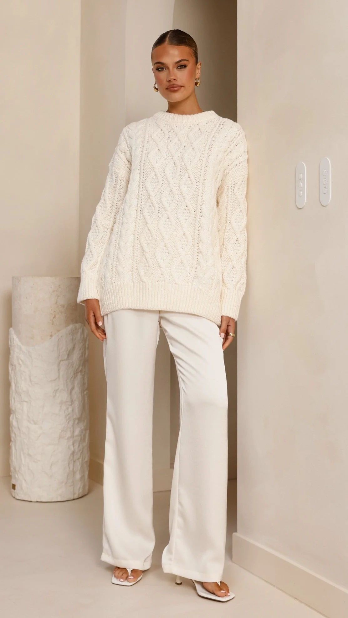 Valentina Knit Sweater - Cream
