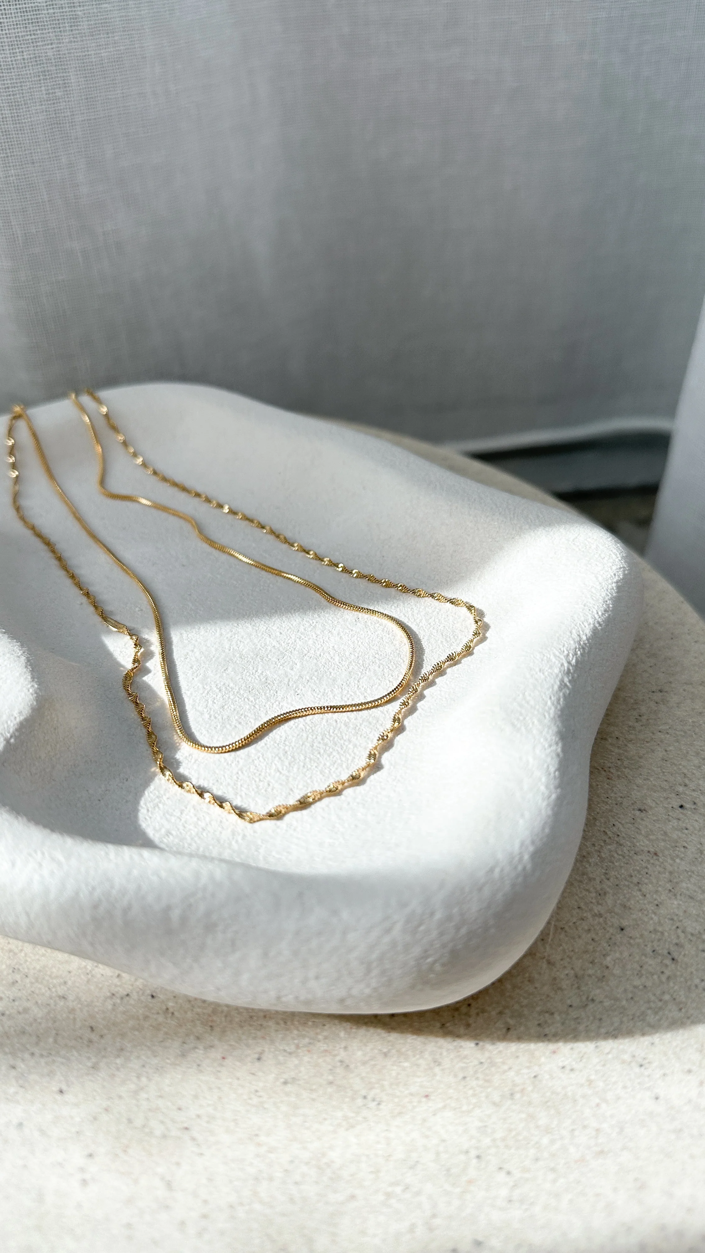 Sarah Twist Necklace Set - Gold