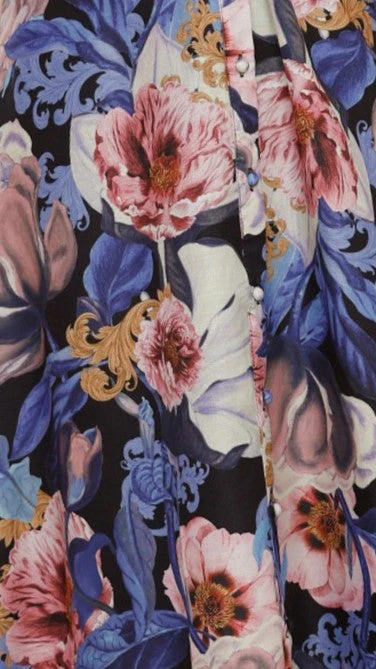 Veronica Button Down Maxi Dress - Azure Donatella