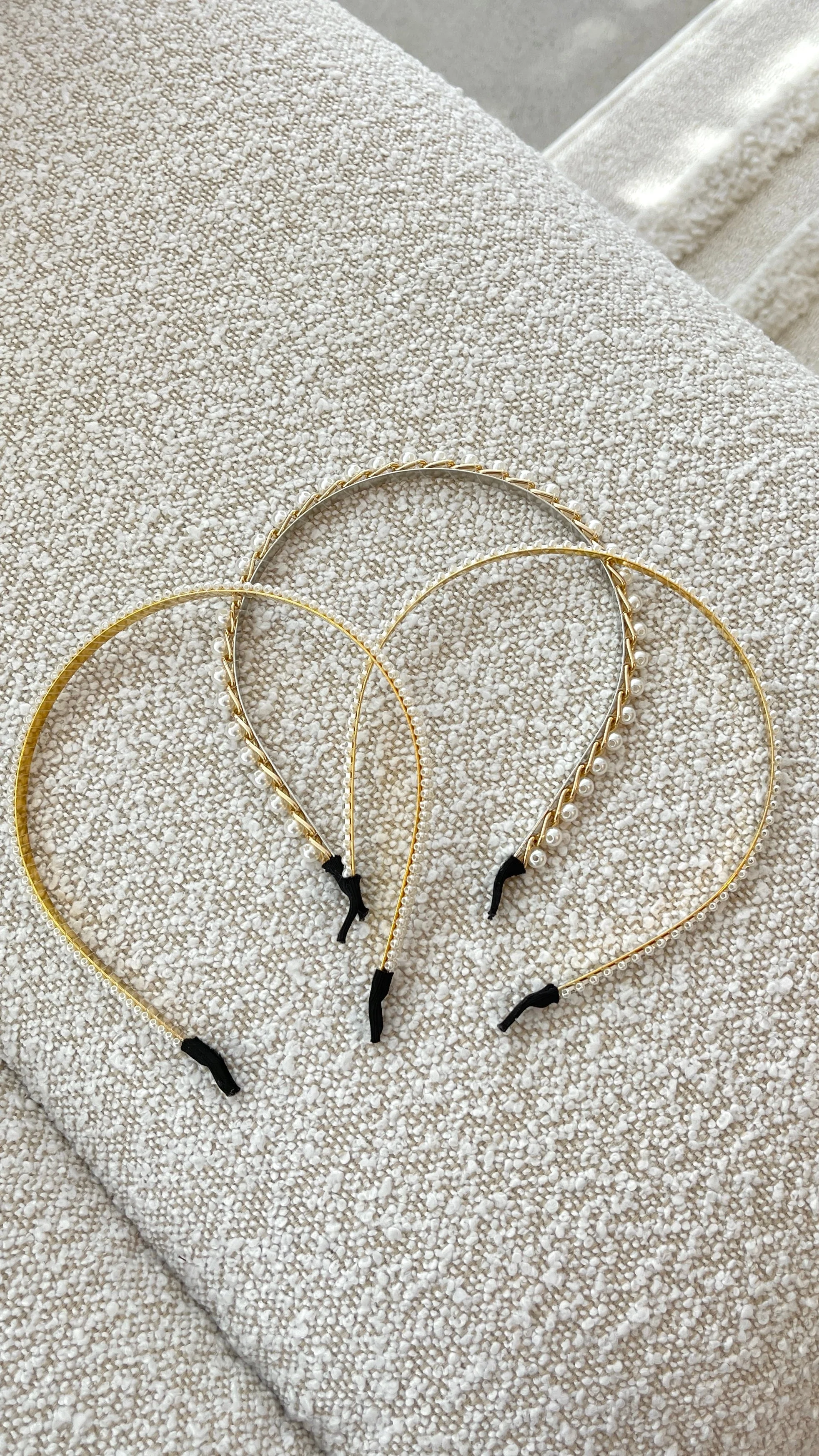 Andrea Headband Set - Pearl