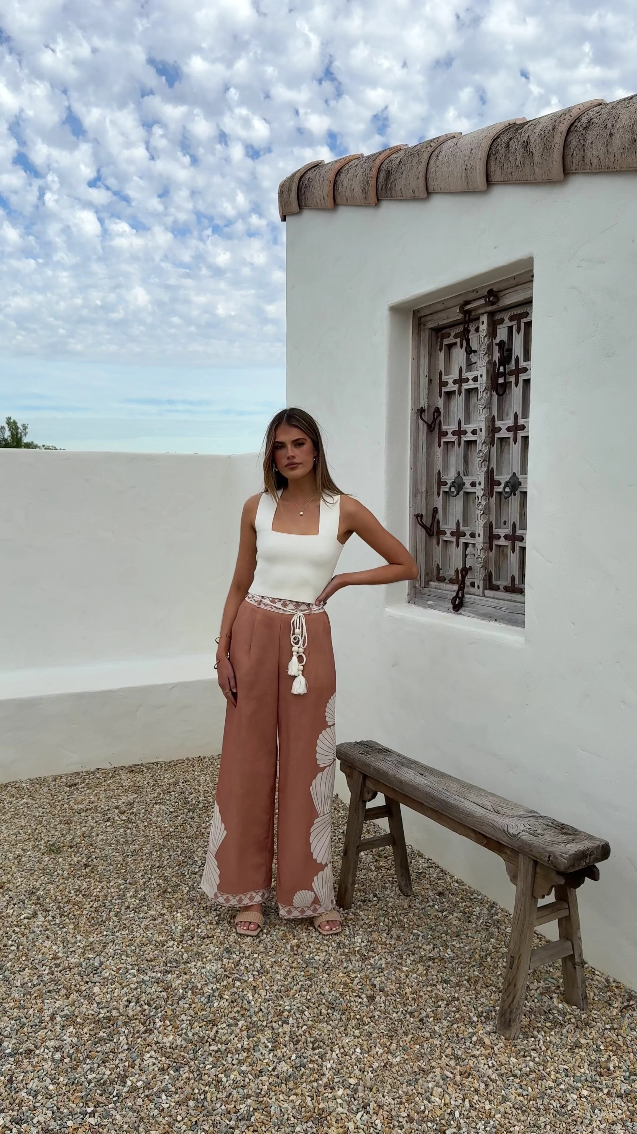 Tessa Wide Leg Pants - Siena