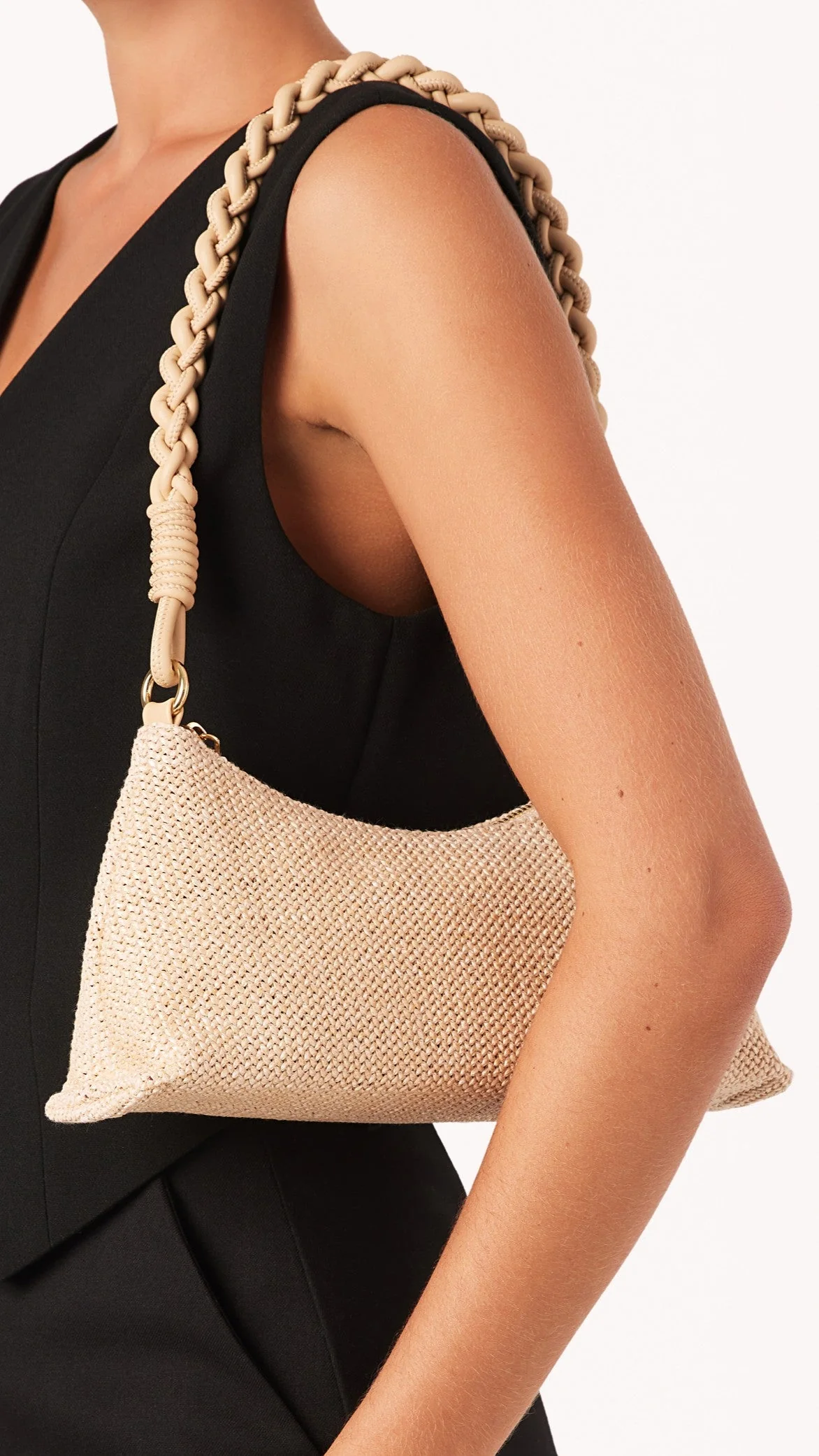 Millie Shoulder Bag - Natural Raffia