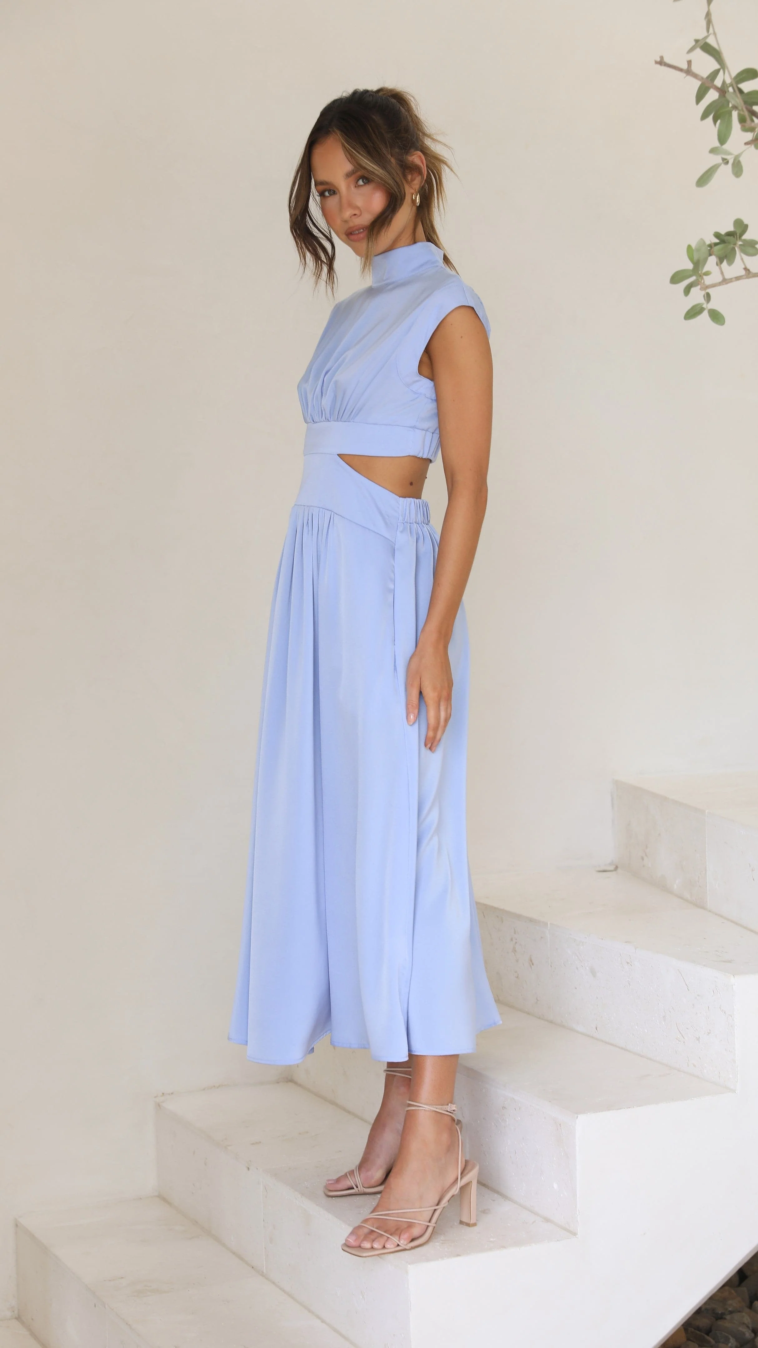 Cindie Midi Dress - Blue